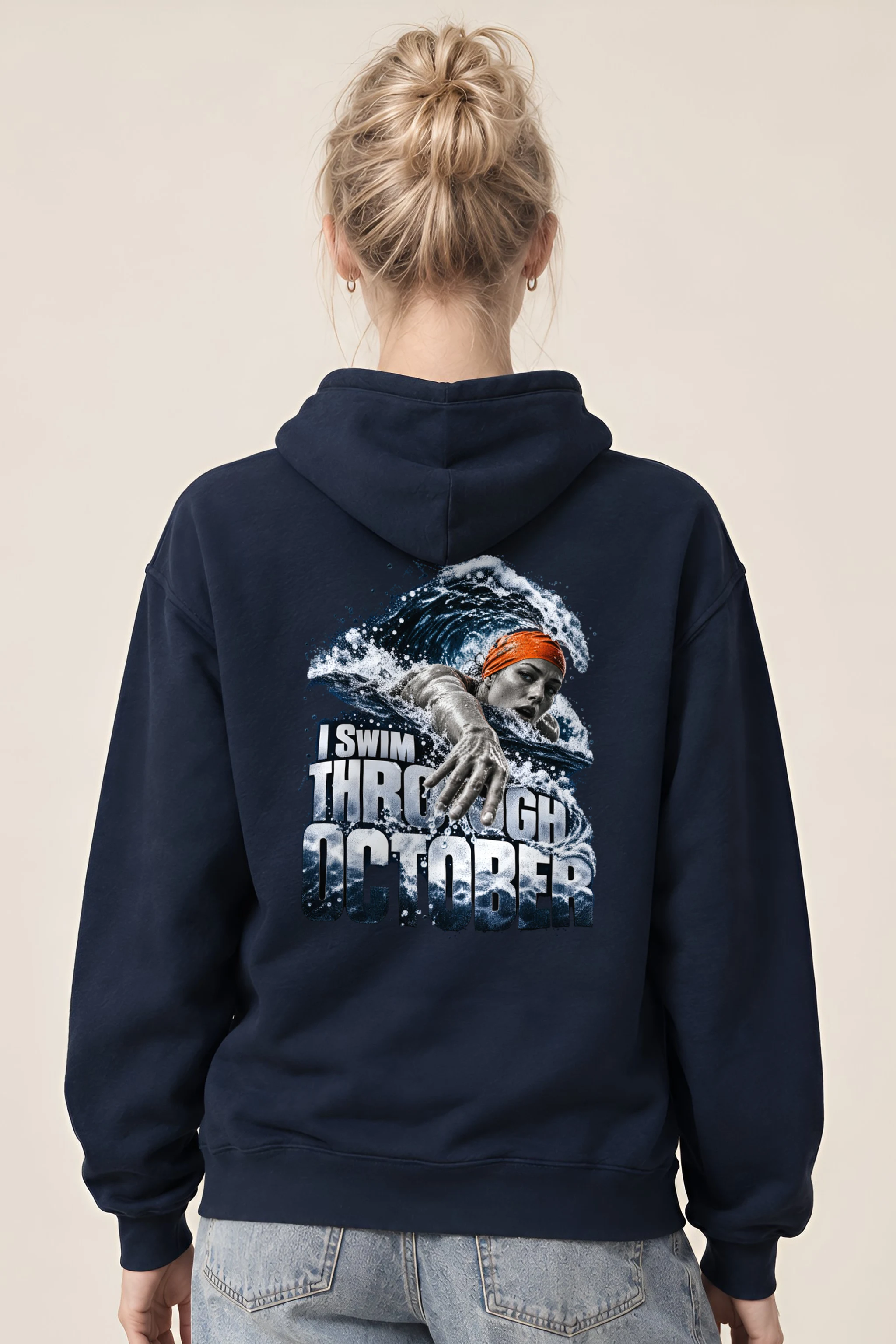 "I Swim Through October" Heavy Blend Unisex Pullover Hoodie