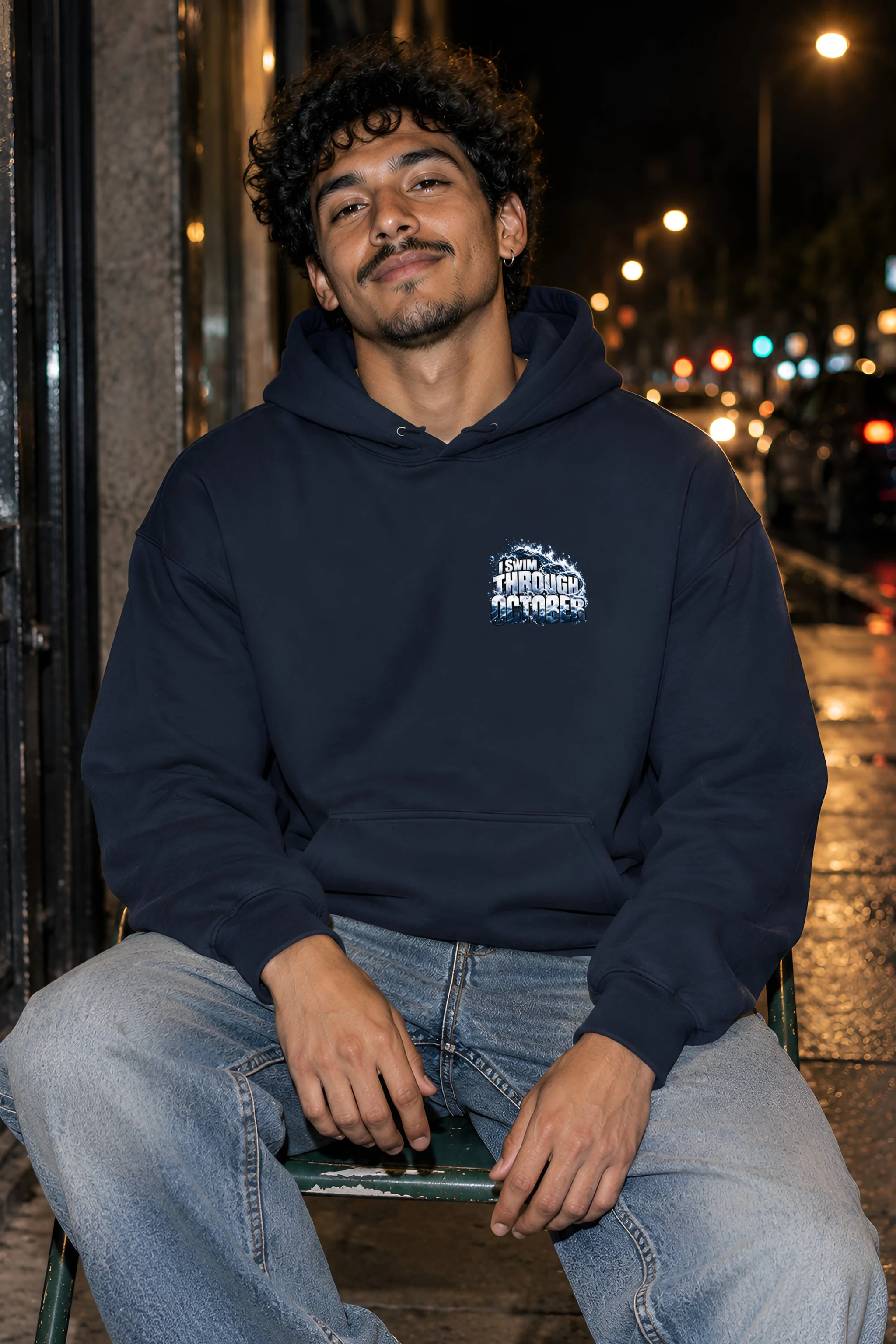 "I Swim Through October" Heavy Blend Unisex Pullover Hoodie