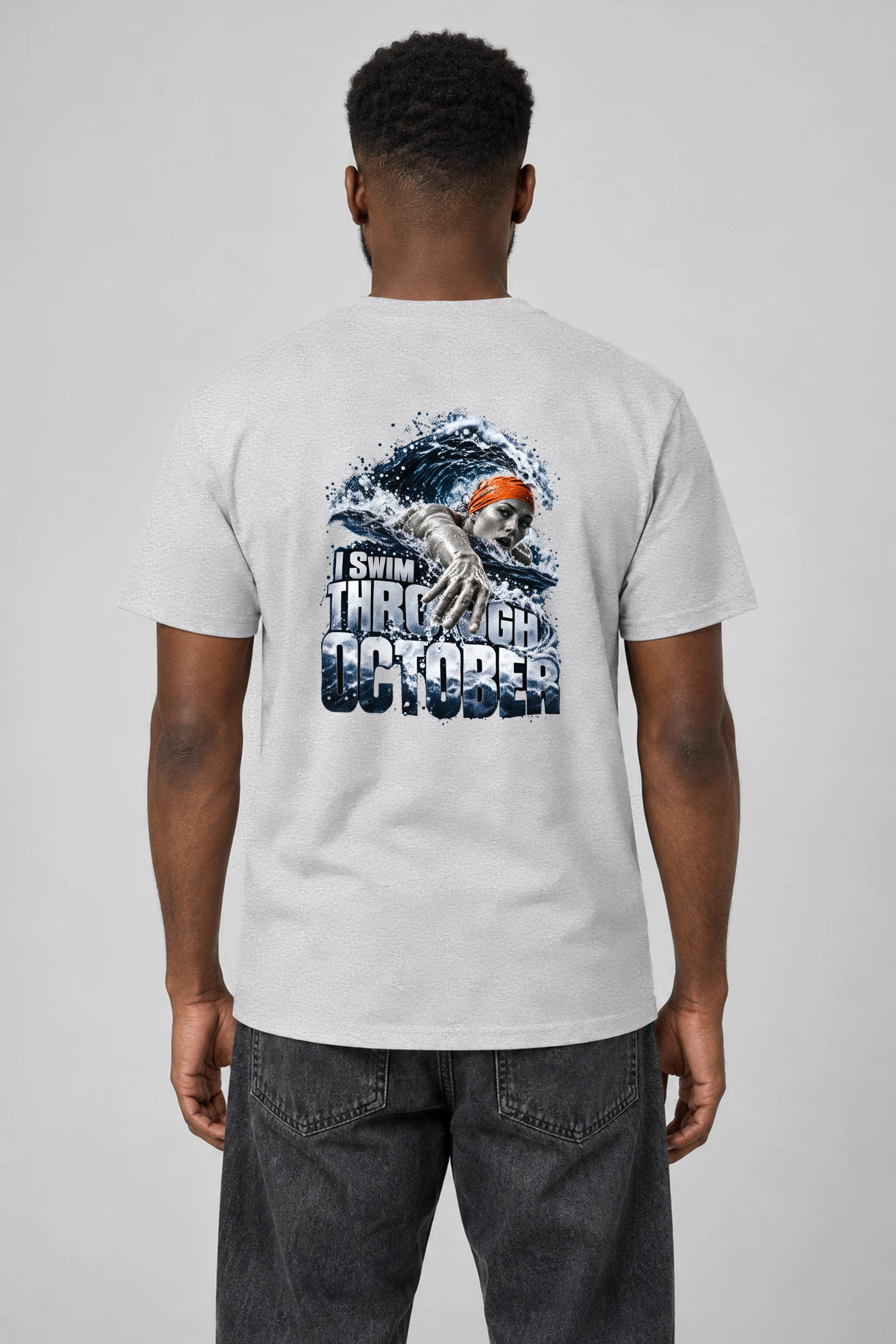 "I Swim Through October" Heavyweight Unisex Crewneck T-shirt