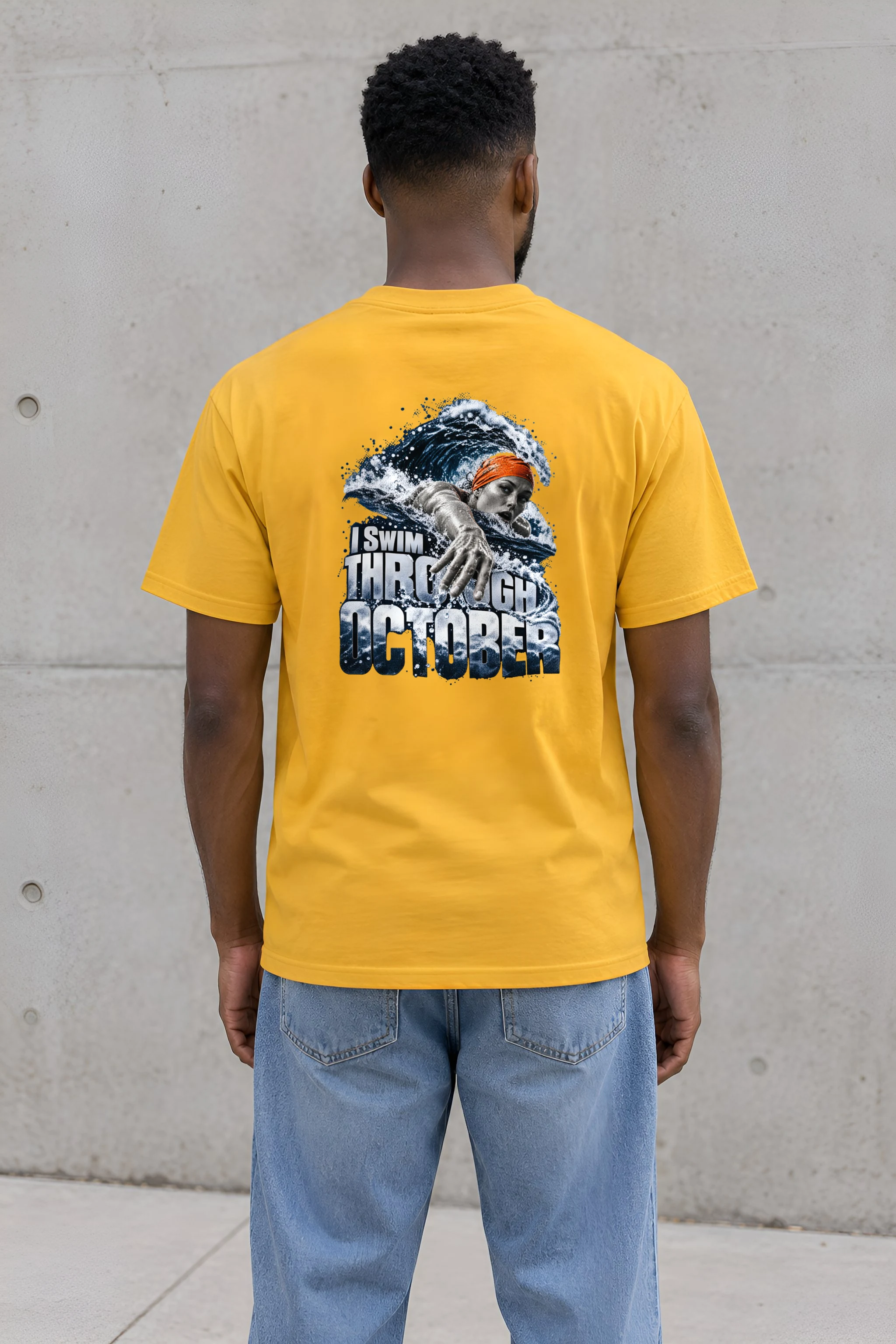 "I Swim Through October" Heavyweight Unisex Crewneck T-shirt