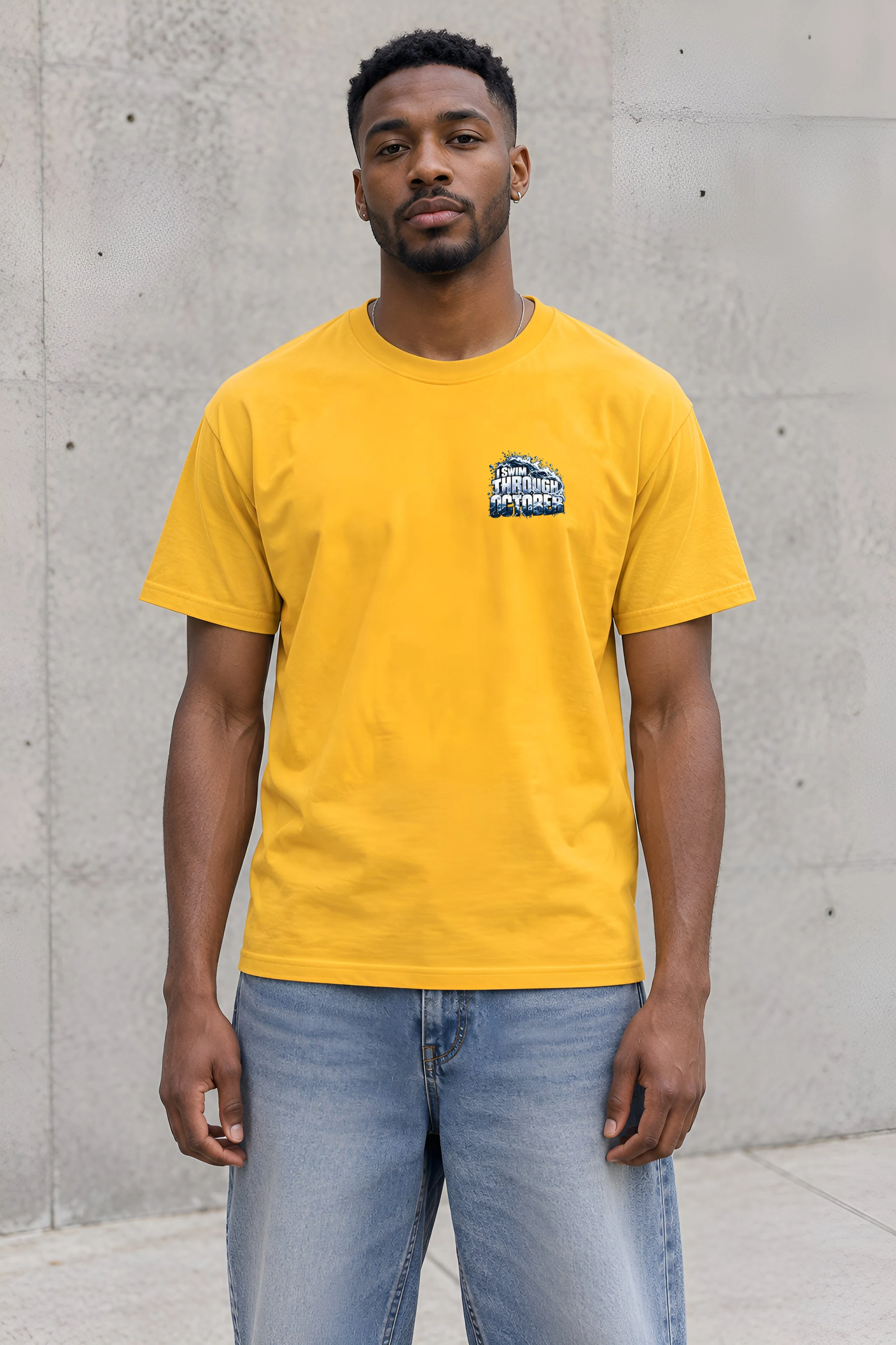 "I Swim Through October" Heavyweight Unisex Crewneck T-shirt
