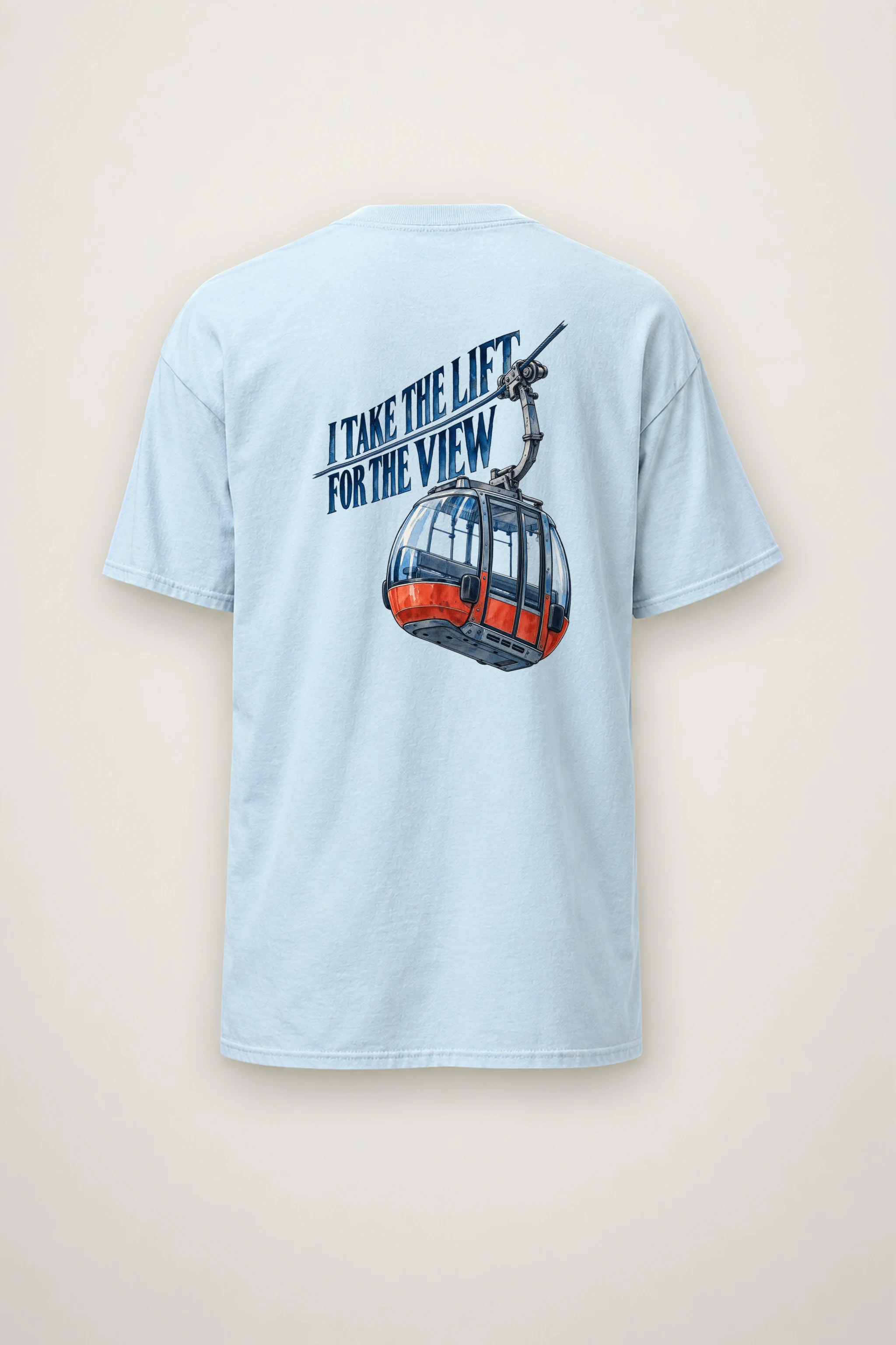 "I Take the Lift for the View" Heavyweight Unisex Crewneck T-shirt
