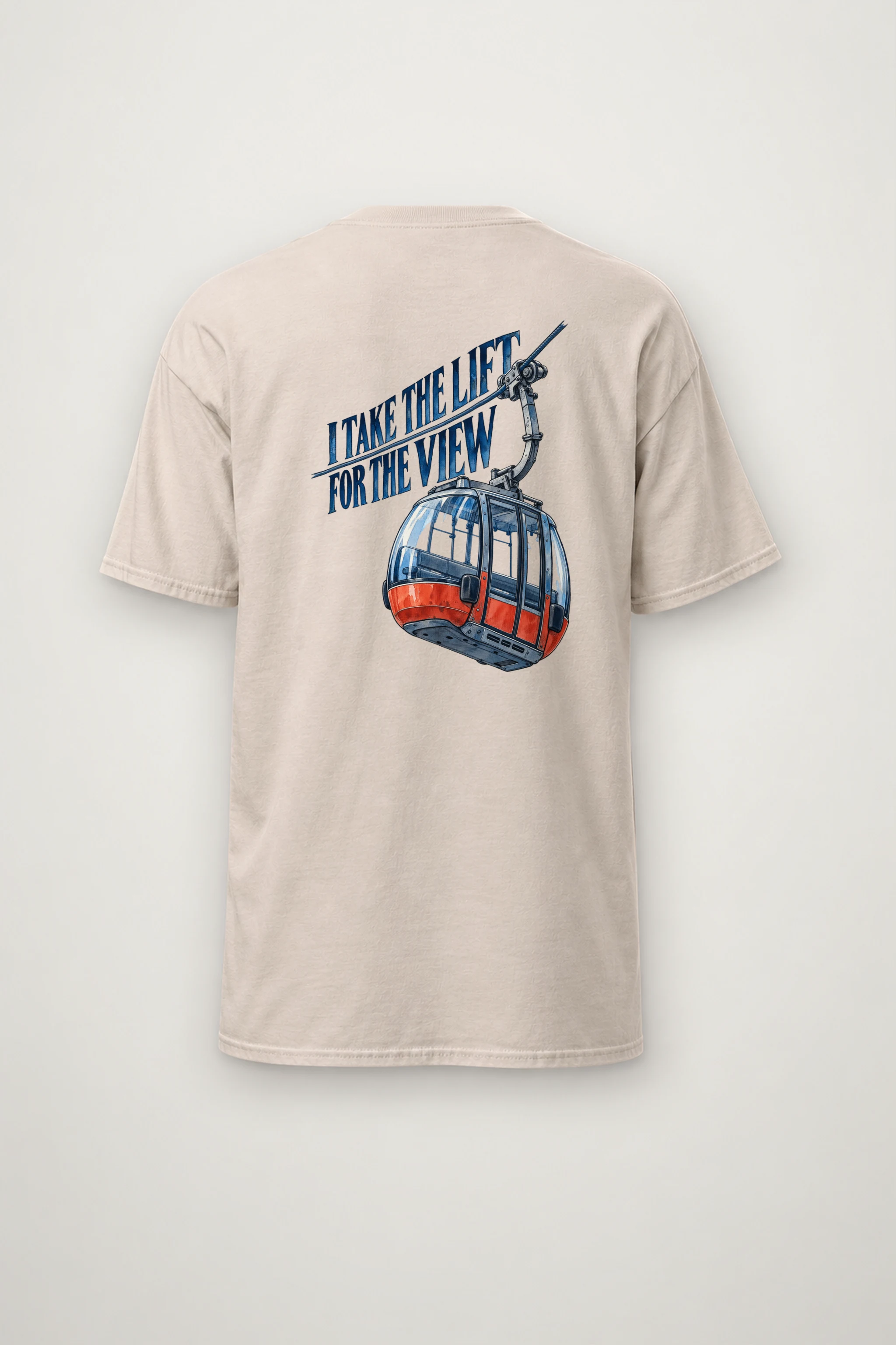 "I Take the Lift for the View" Heavyweight Unisex Crewneck T-shirt