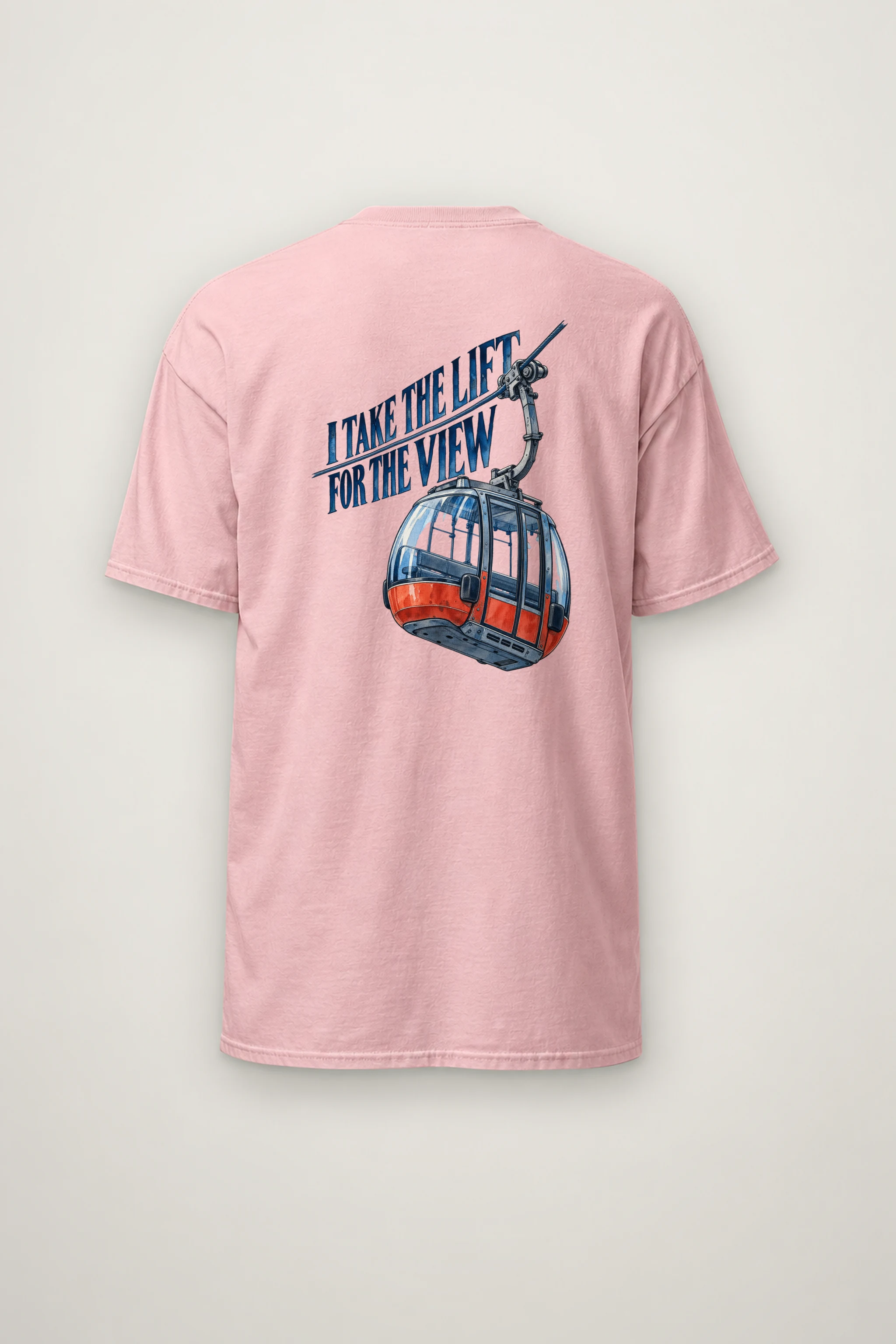 "I Take the Lift for the View" Heavyweight Unisex Crewneck T-shirt
