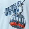 "I Take the Lift for the View" Heavyweight Unisex Crewneck T-shirt