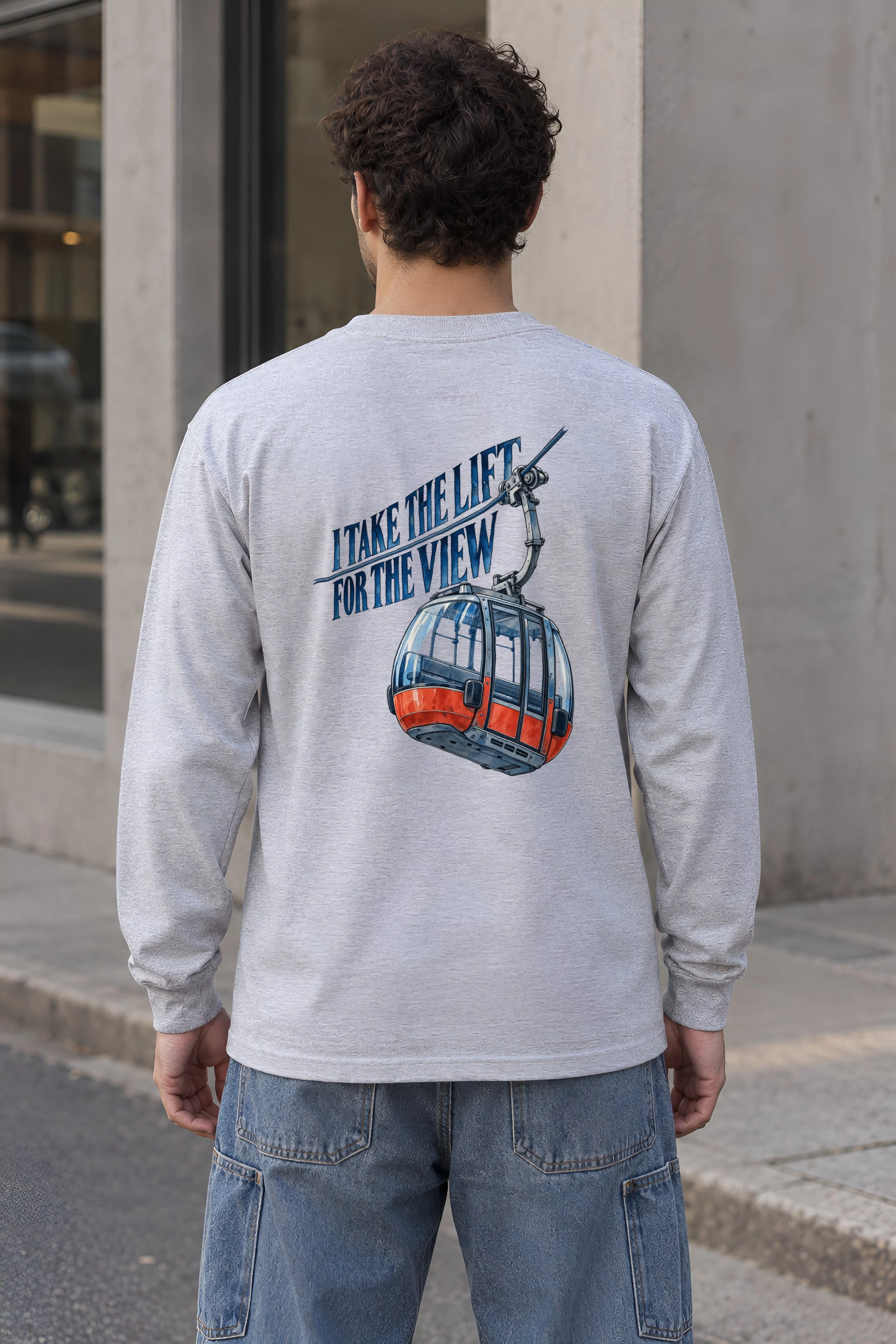 "I Take the Lift for the View" Unisex Longsleeve T-shirt