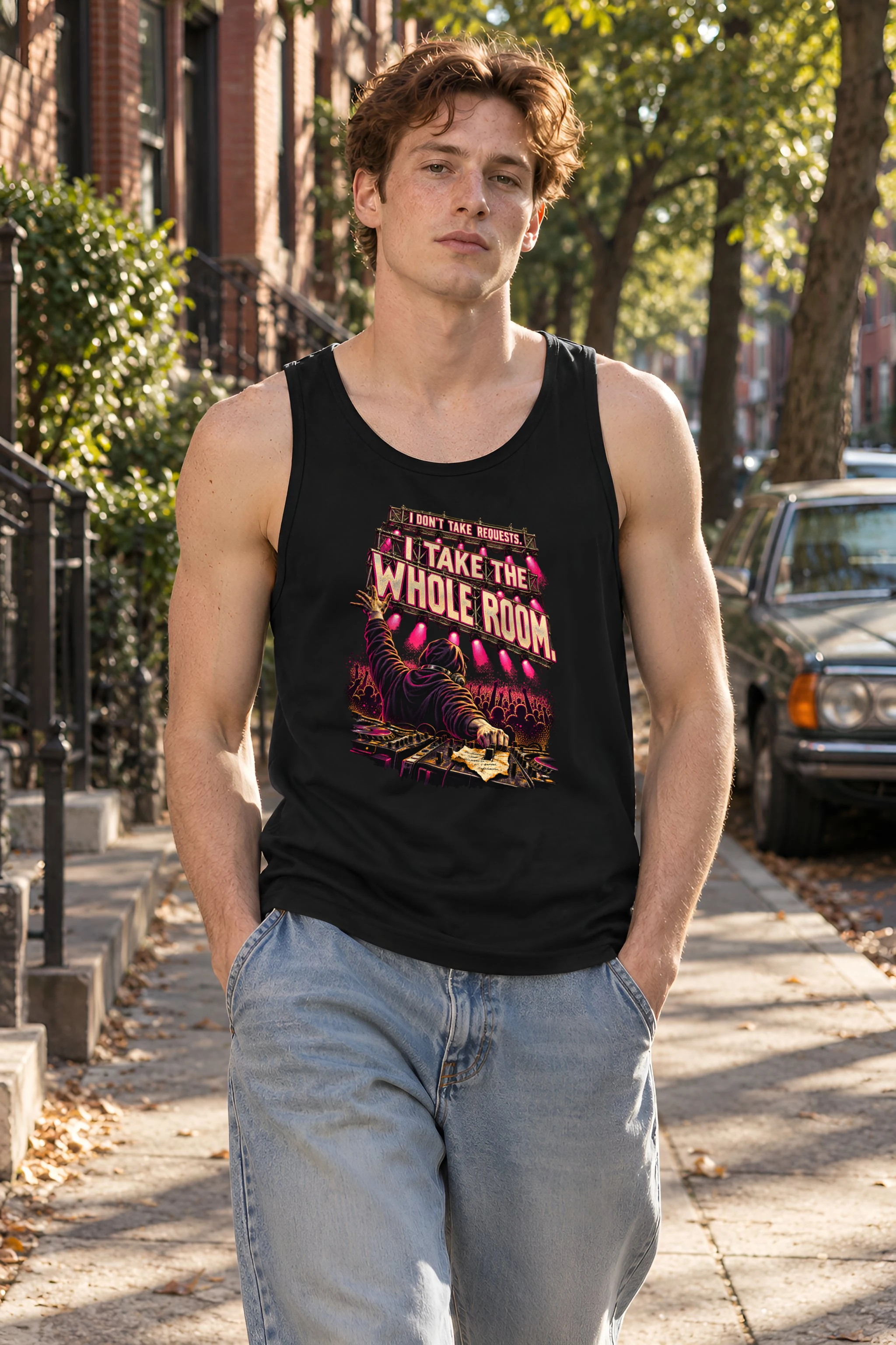 "I Take the Whole Room" Unisex Jersey Tank
