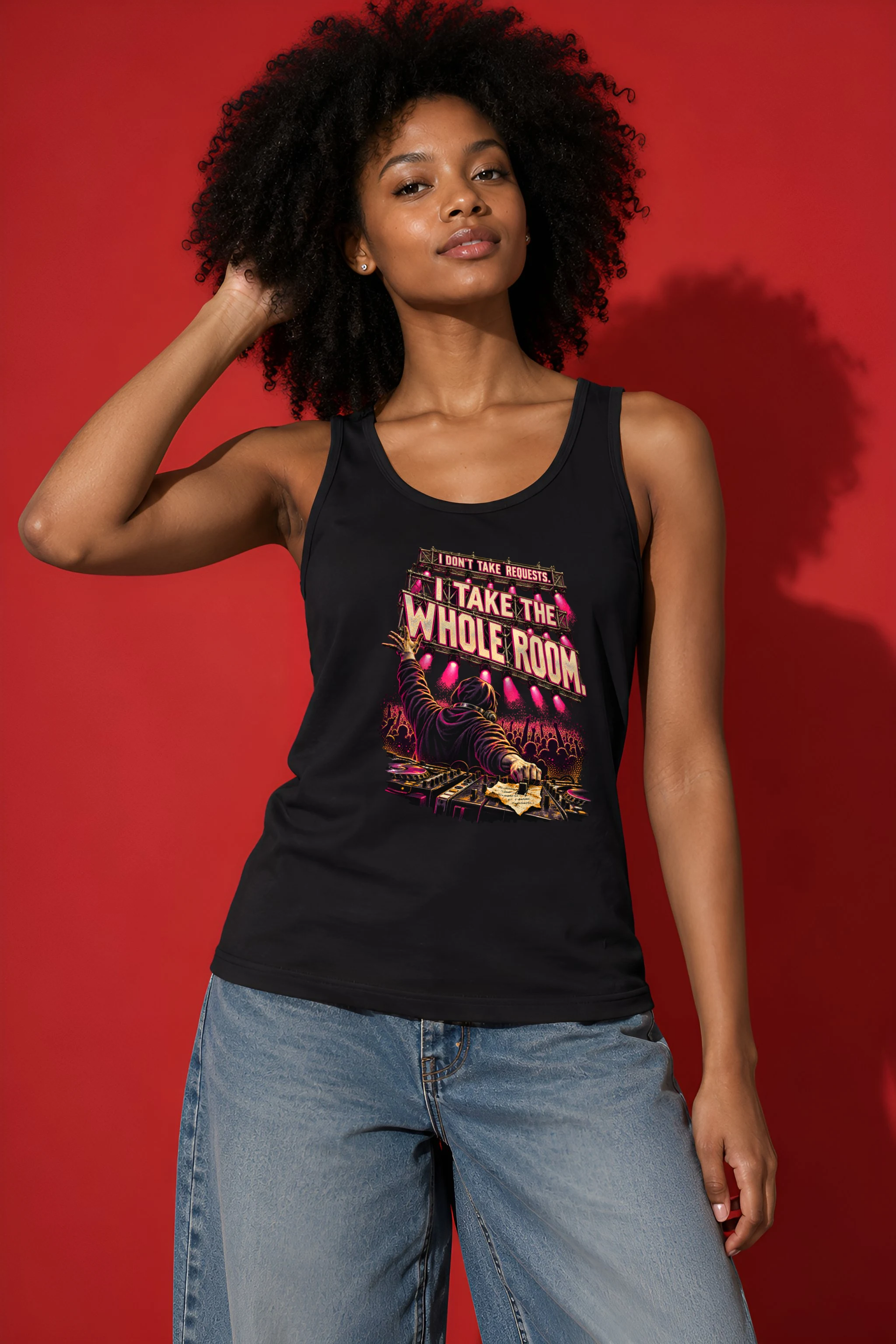 "I Take the Whole Room" Unisex Jersey Tank