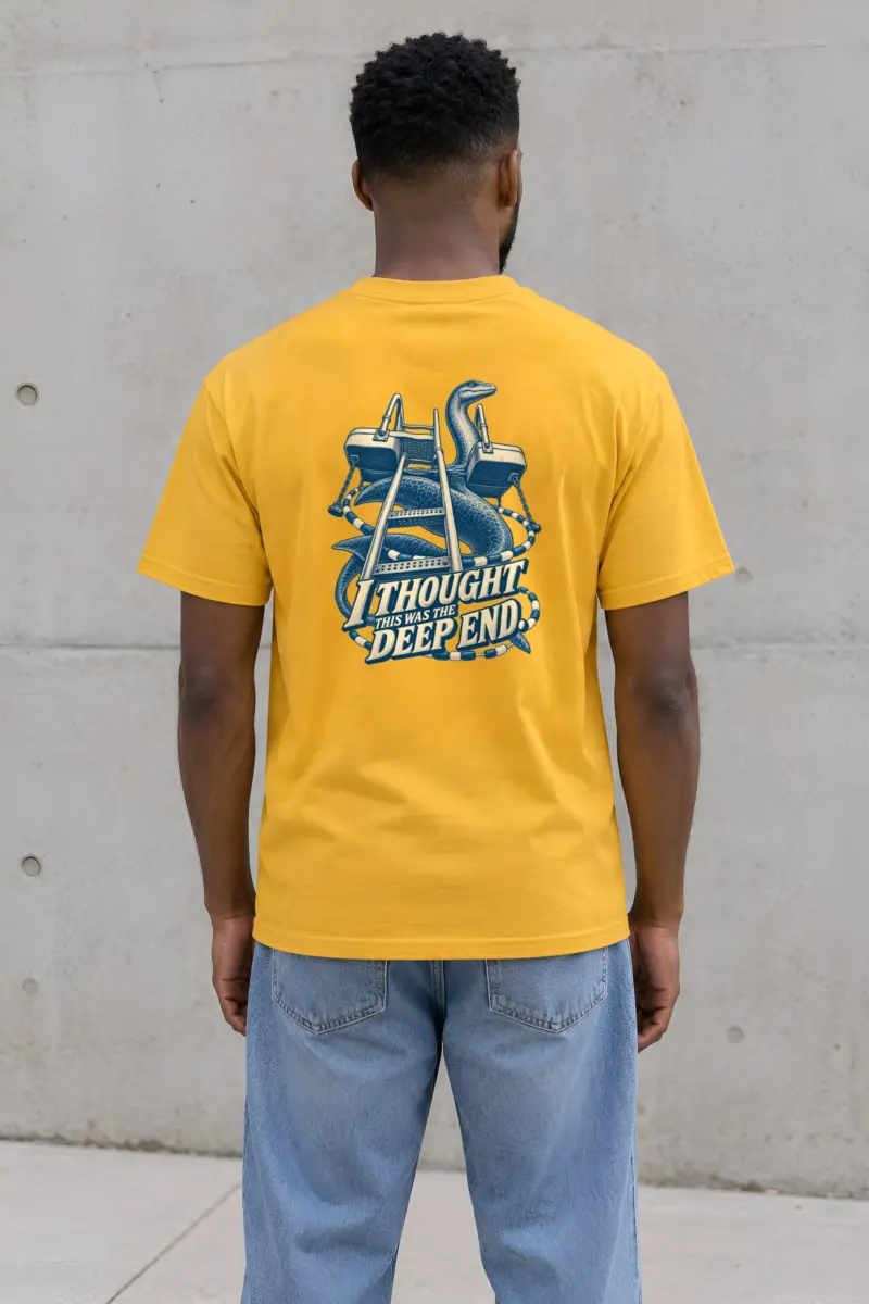 “I Thought This Was The Deep End” Heavyweight Unisex Crewneck T-shirt