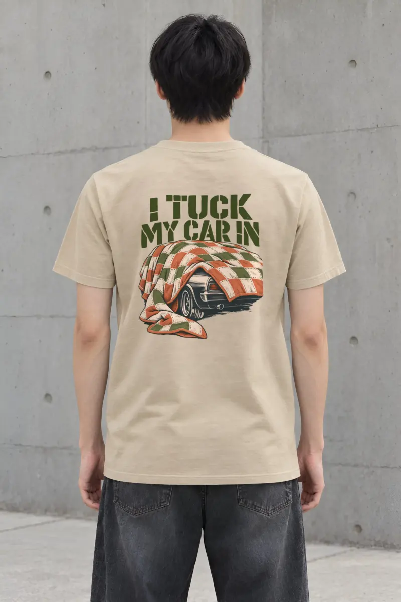 “I Tuck My Car In” Heavyweight Unisex Crewneck T-shirt