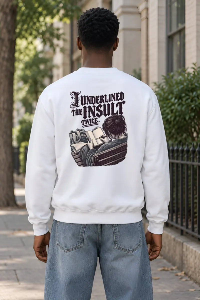 “I Underlined the Insult Twice” Heavy Blend Unisex Crewneck Sweatshirt