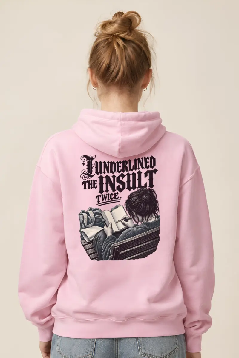 “I Underlined the Insult Twice” Heavy Blend Unisex Pullover Hoodie