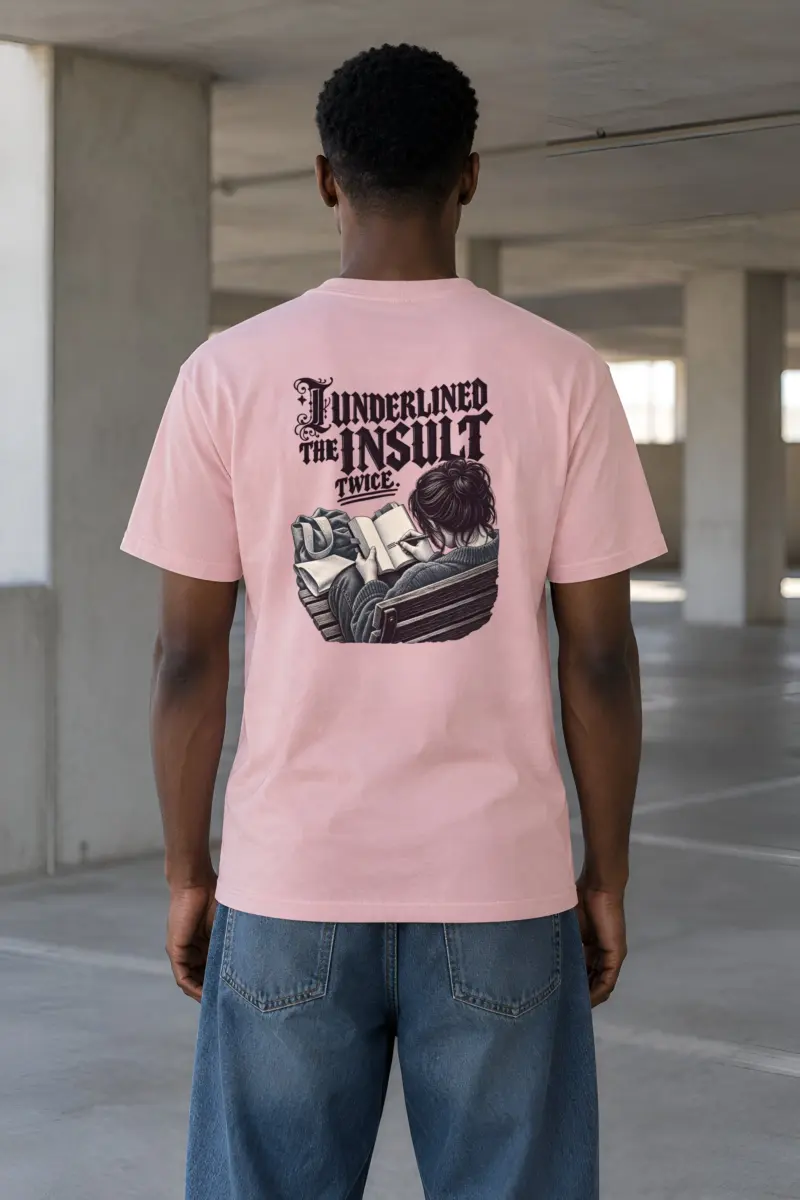 “I Underlined the Insult Twice” Heavyweight Unisex Crewneck T-shirt
