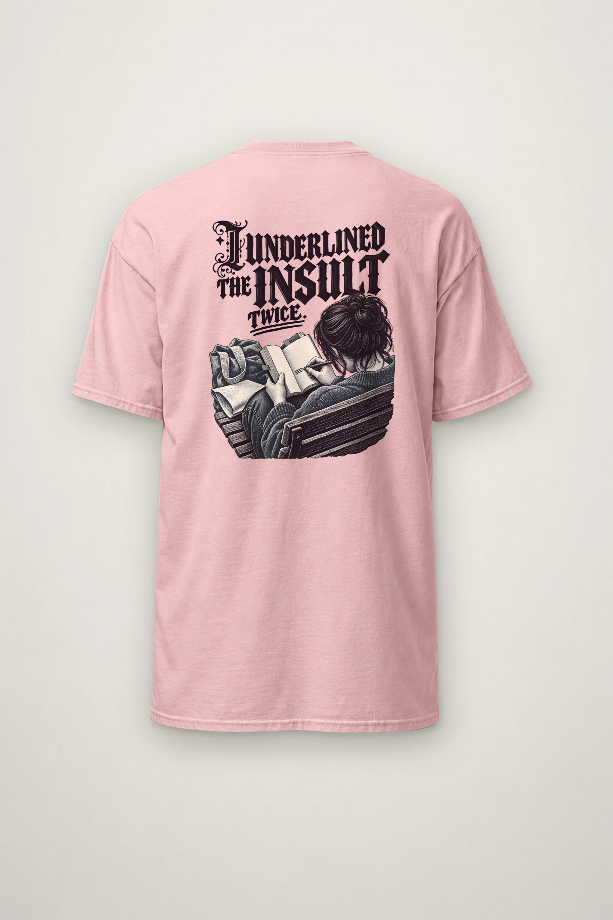 "I Underlined the Insult Twice" Heavyweight Unisex Crewneck T-shirt