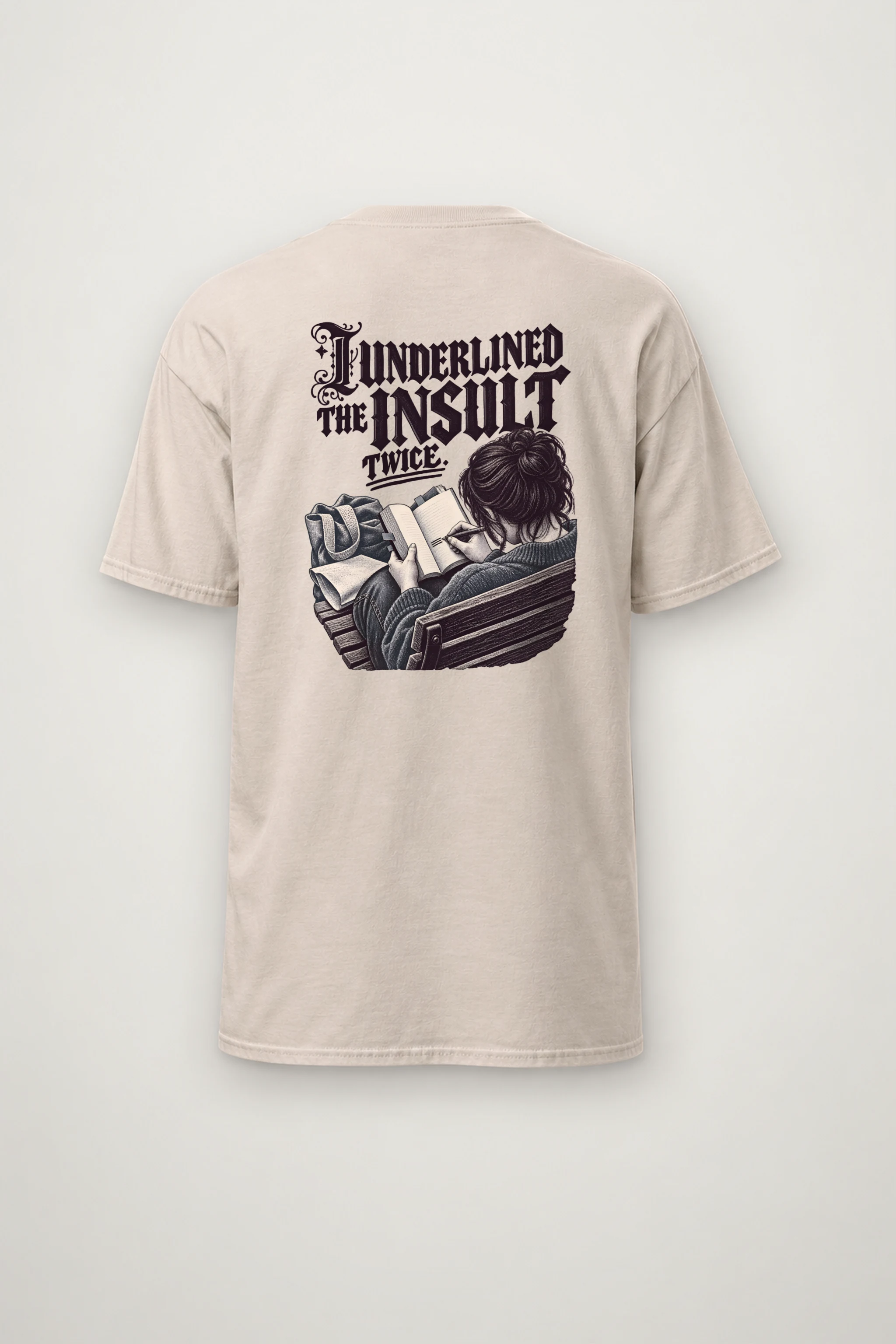 "I Underlined the Insult Twice" Heavyweight Unisex Crewneck T-shirt