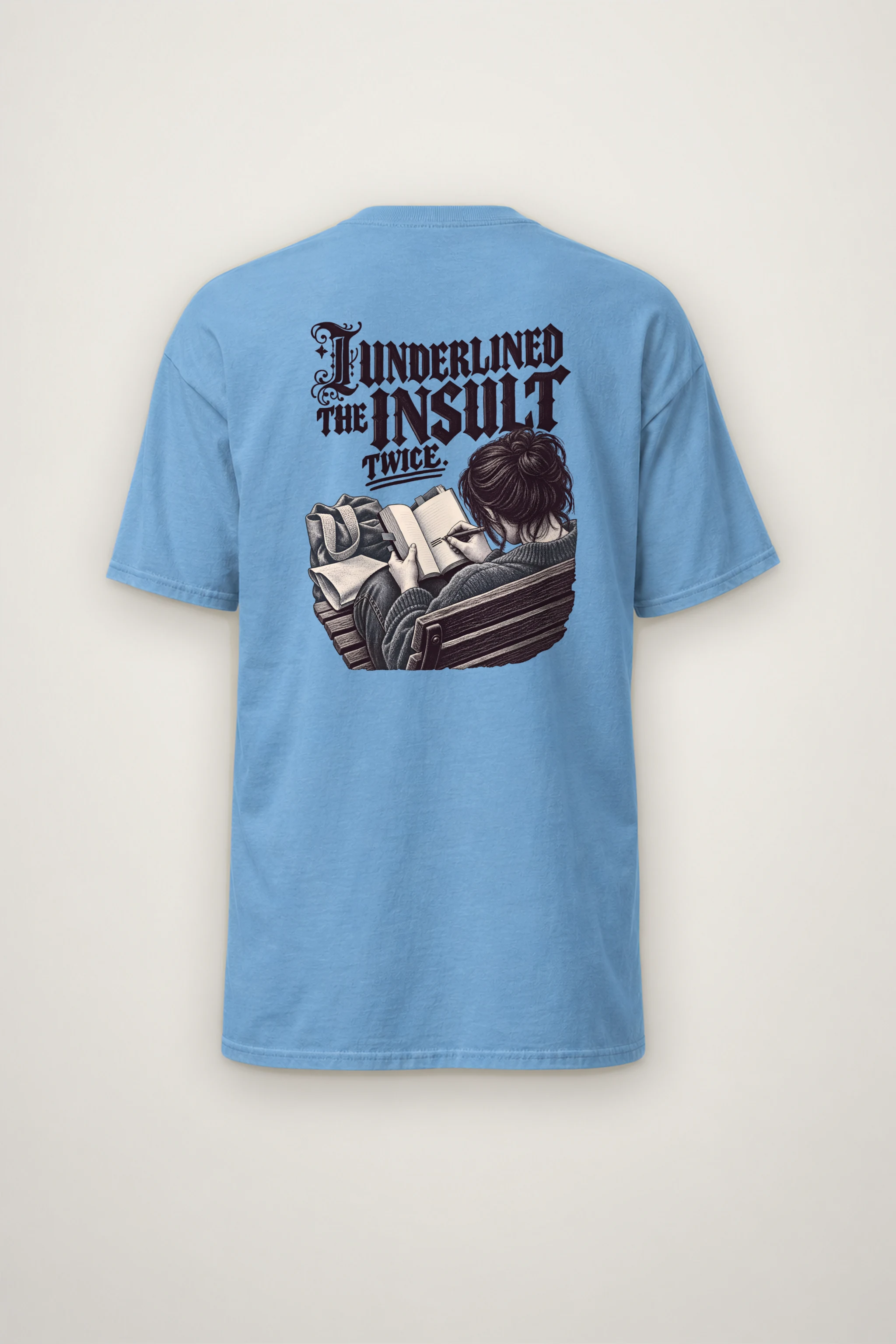 "I Underlined the Insult Twice" Heavyweight Unisex Crewneck T-shirt