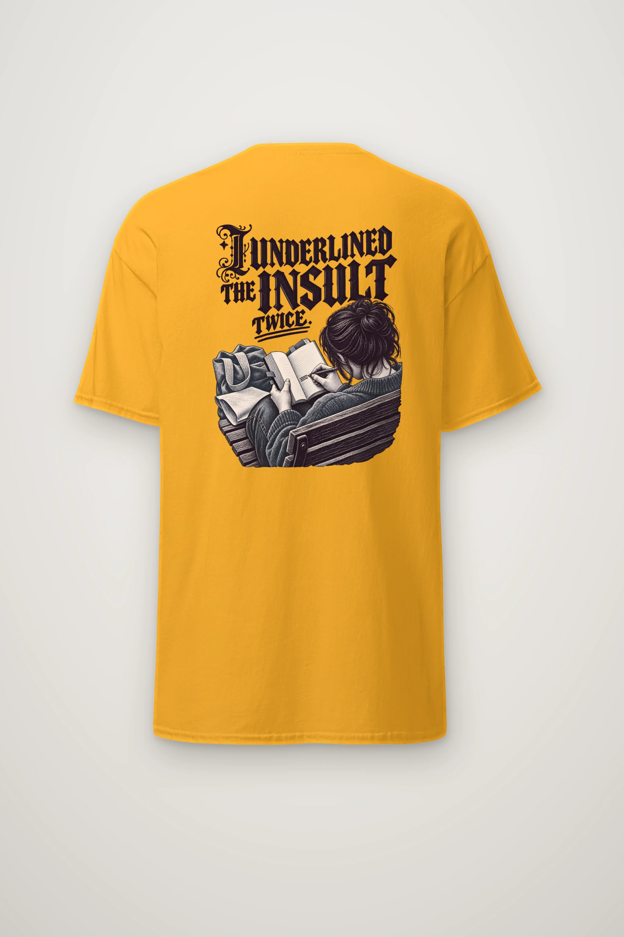 "I Underlined the Insult Twice" Heavyweight Unisex Crewneck T-shirt
