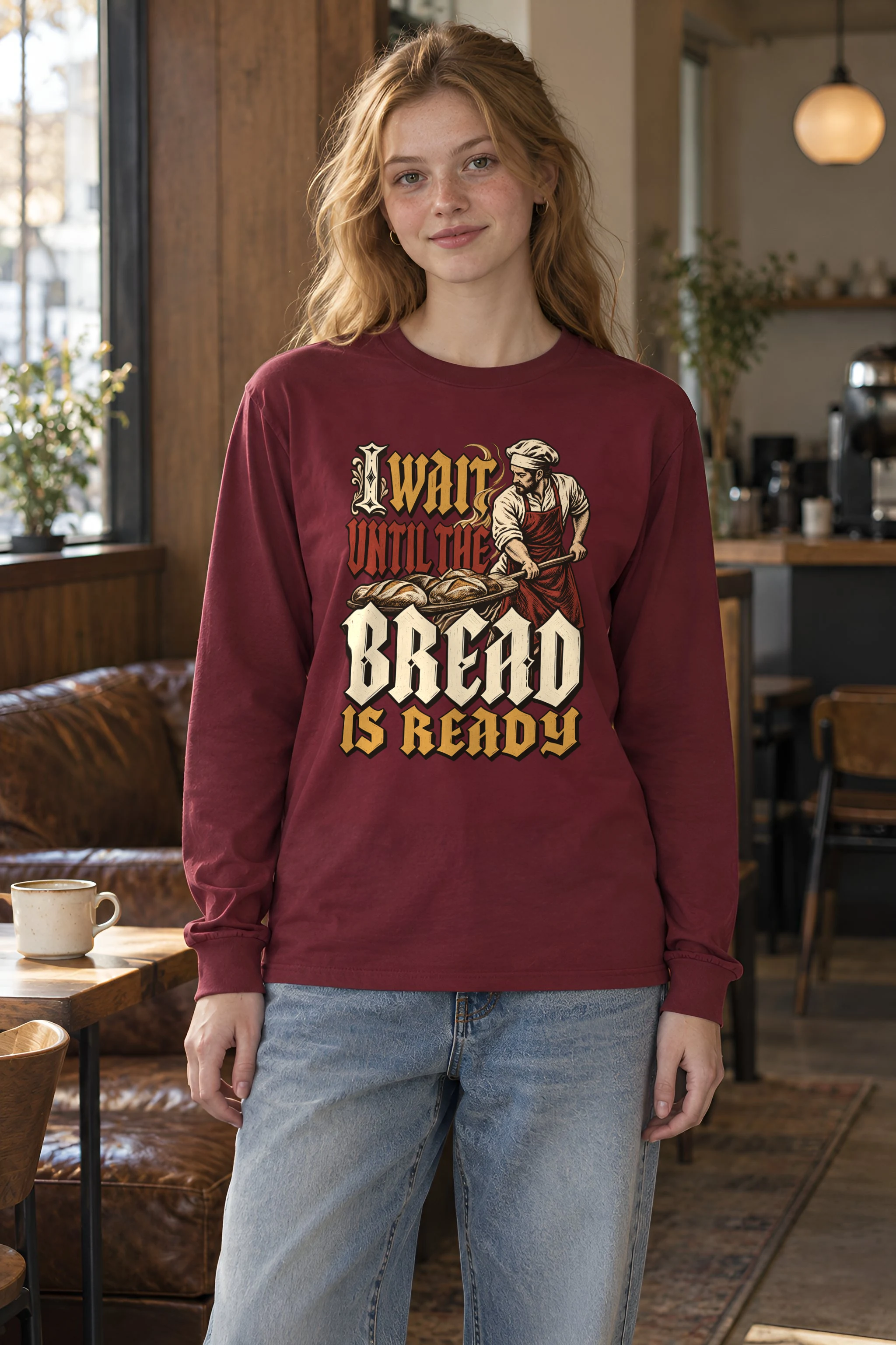 "I Wait Until the Bread Is Ready" Unisex Longsleeve T-shirt