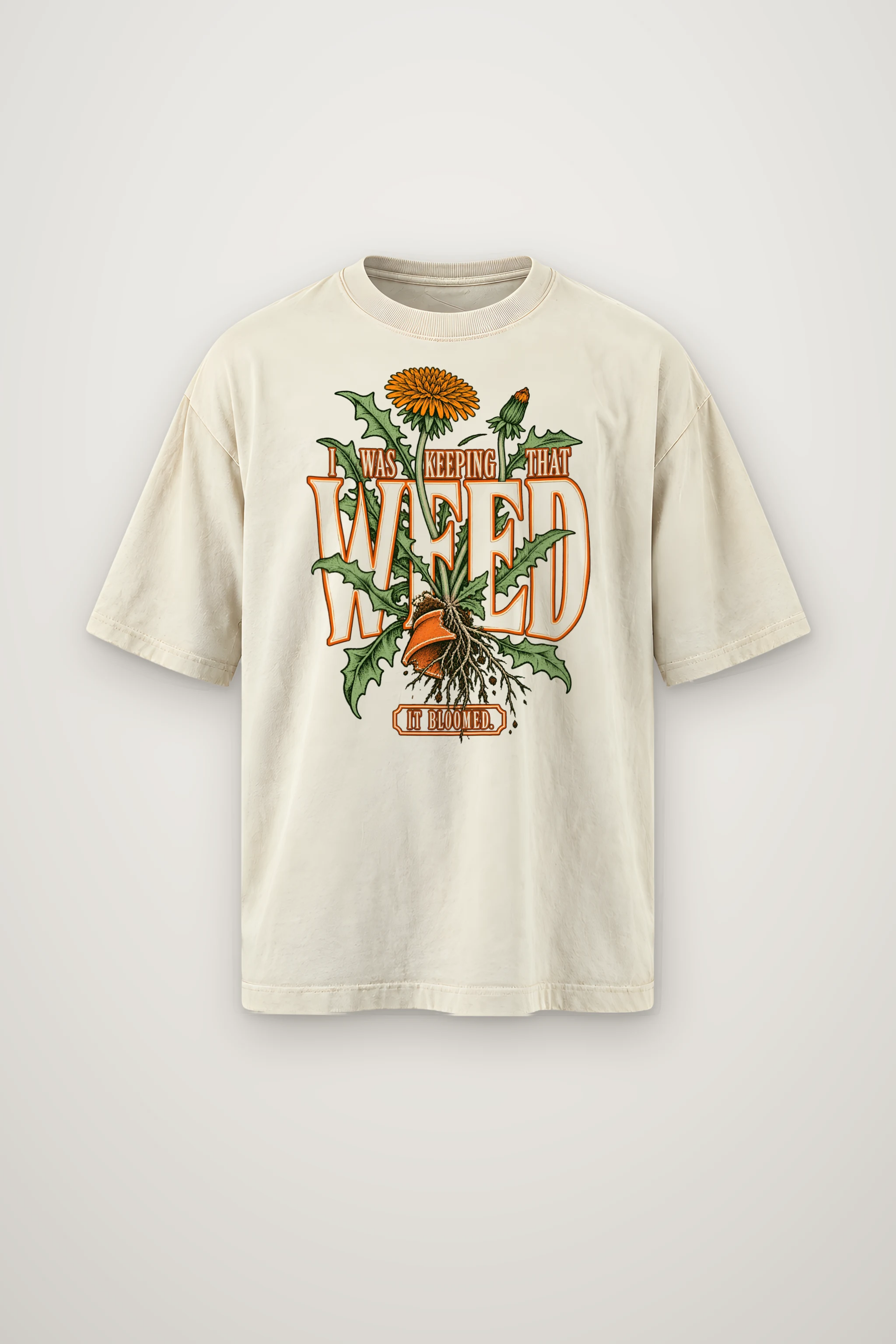 "I Was Keeping That Weed" Men's Oversized Heavyweight Crewneck T-Shirt