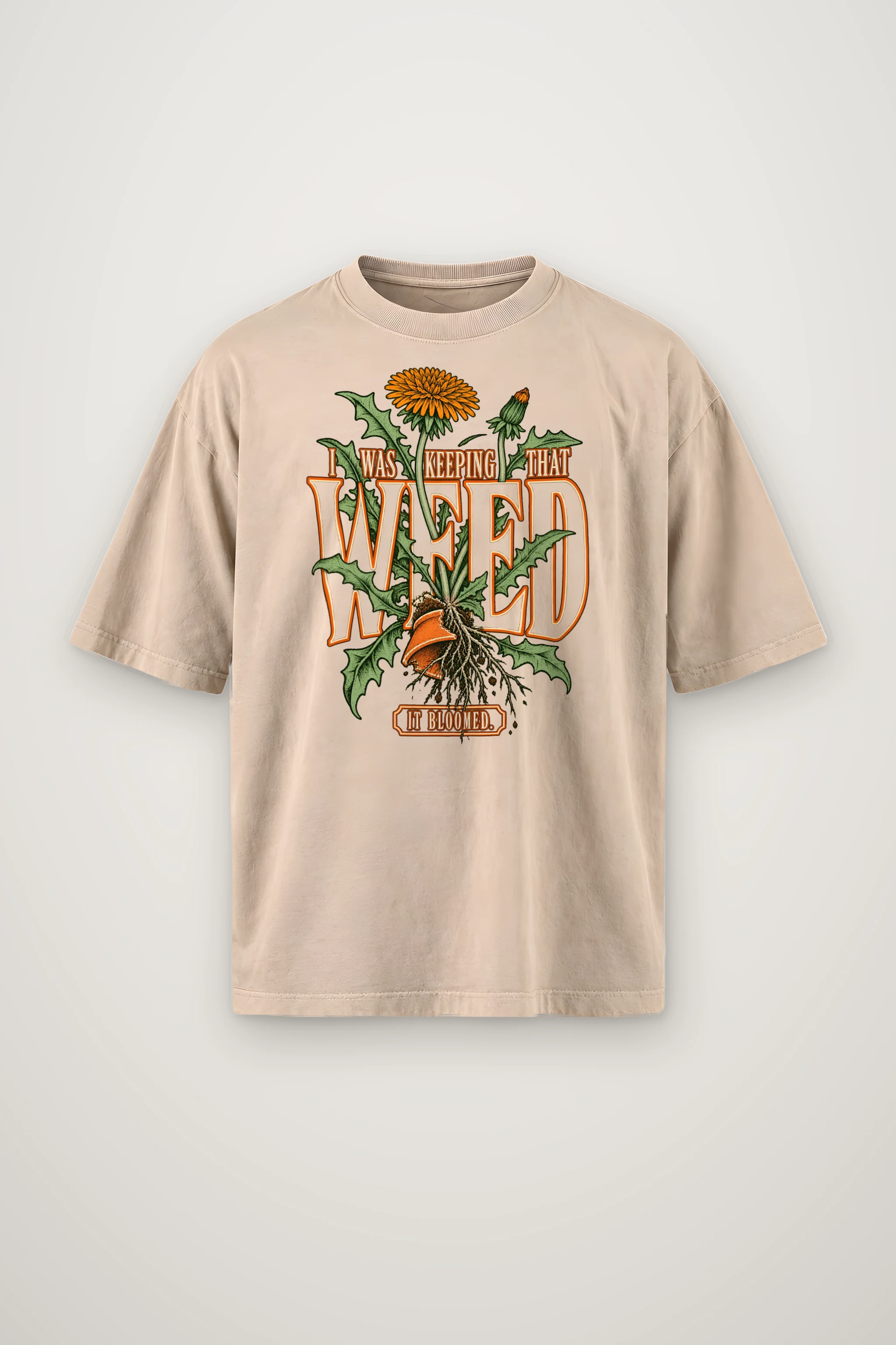 "I Was Keeping That Weed" Men's Oversized Heavyweight Crewneck T-Shirt