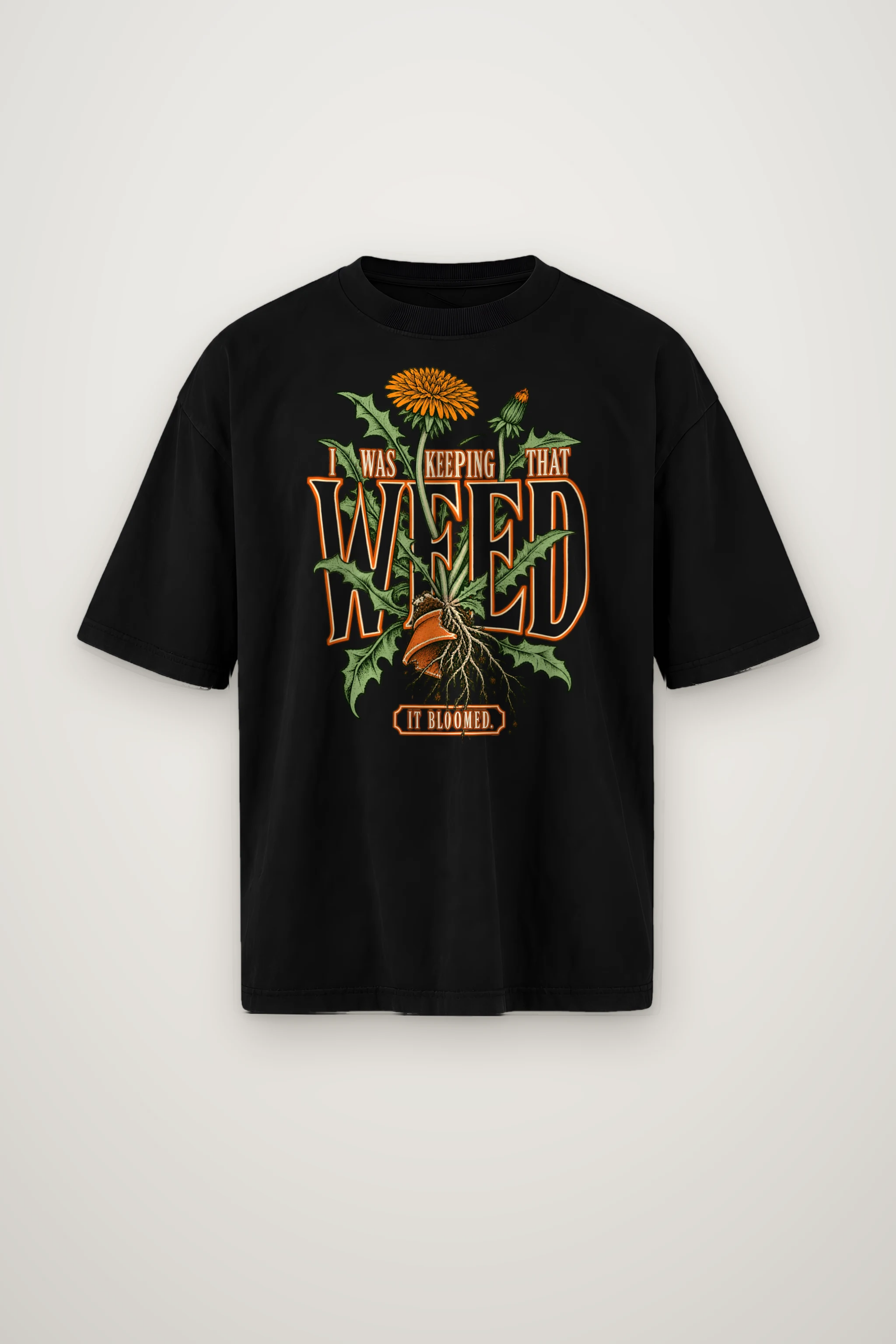 "I Was Keeping That Weed" Men's Oversized Heavyweight Crewneck T-Shirt
