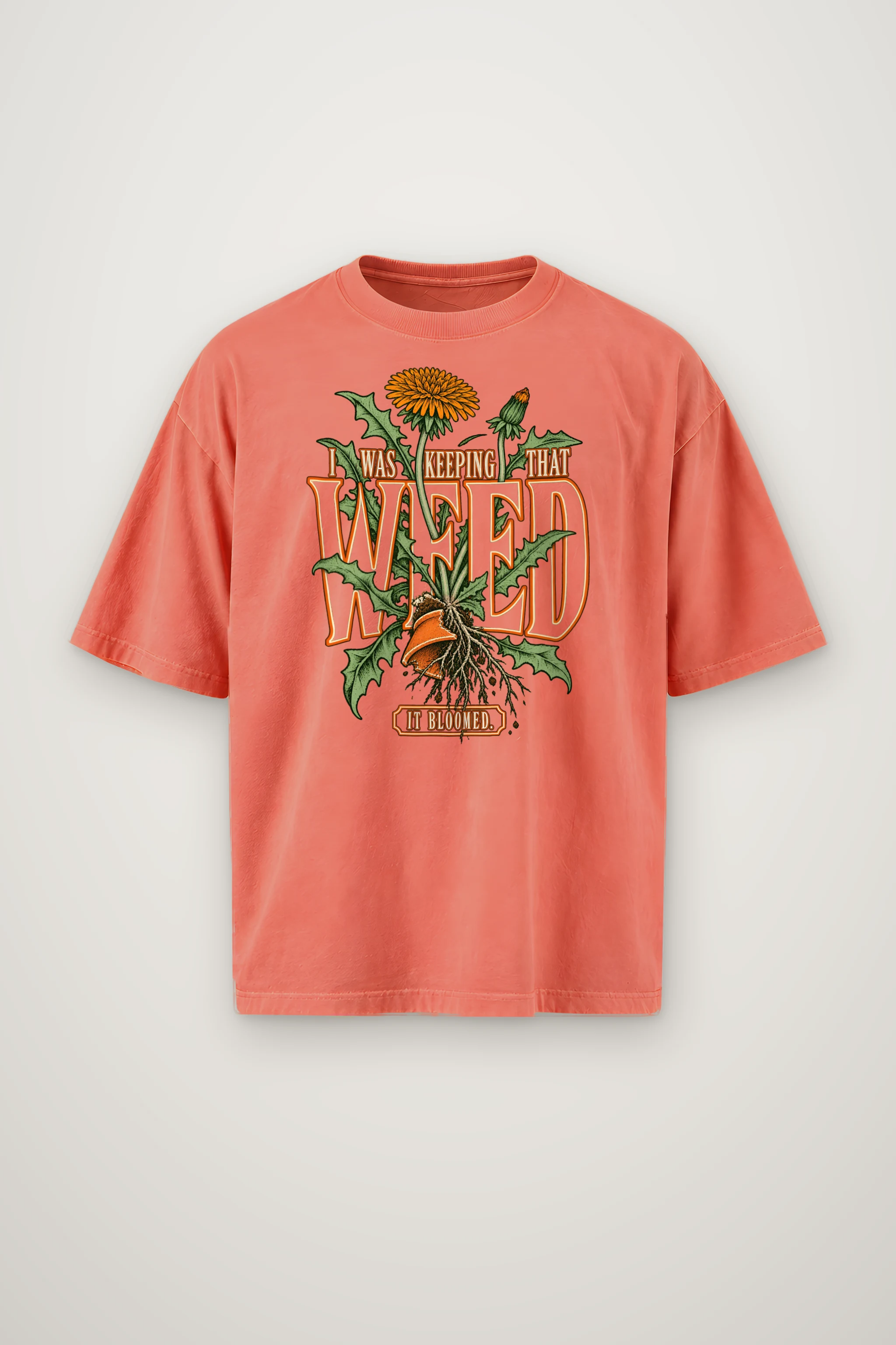 "I Was Keeping That Weed" Men's Oversized Heavyweight Crewneck T-Shirt