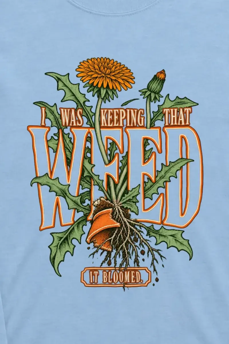 "I Was Keeping That Weed" Unisex Longsleeve T-shirt - the graphic up close
