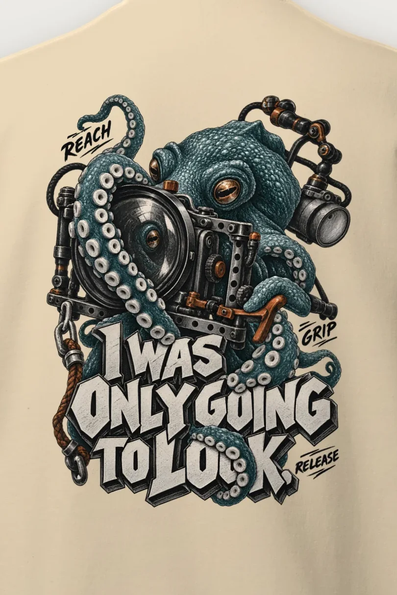 "I Was Only Going to Look" Heavy Blend Unisex Crewneck Sweatshirt - the graphic up close