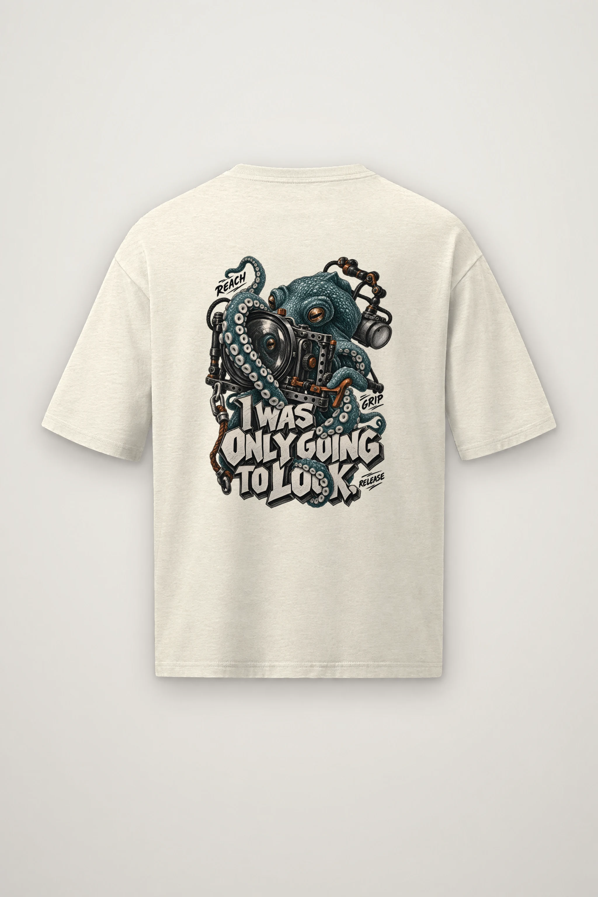 "I Was Only Going to Look" Men's Oversized Heavyweight Crewneck T-Shirt