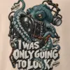 "I Was Only Going to Look" Men's Oversized Heavyweight Crewneck T-Shirt