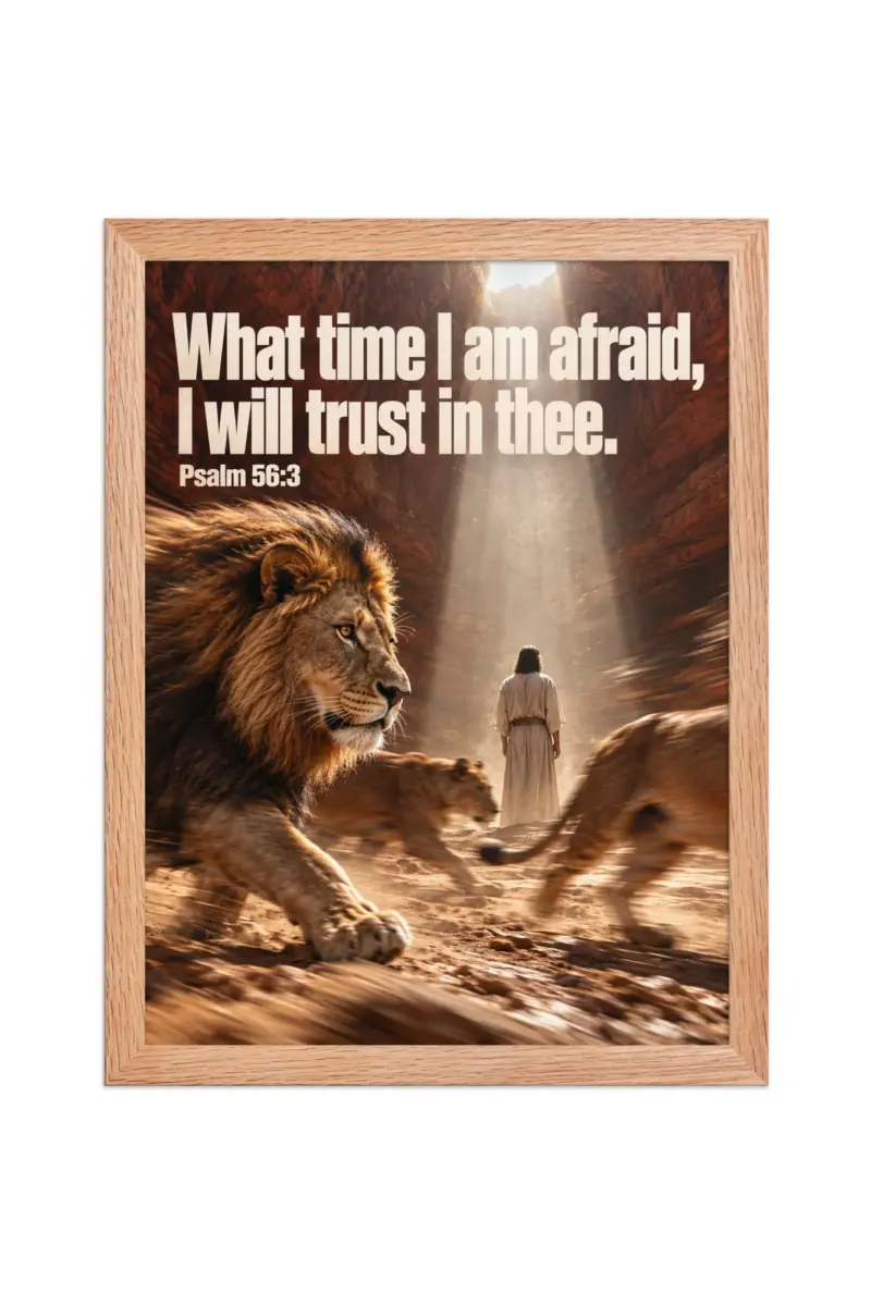 “I Will Trust in Thee” Premium Wooden Framed Poster