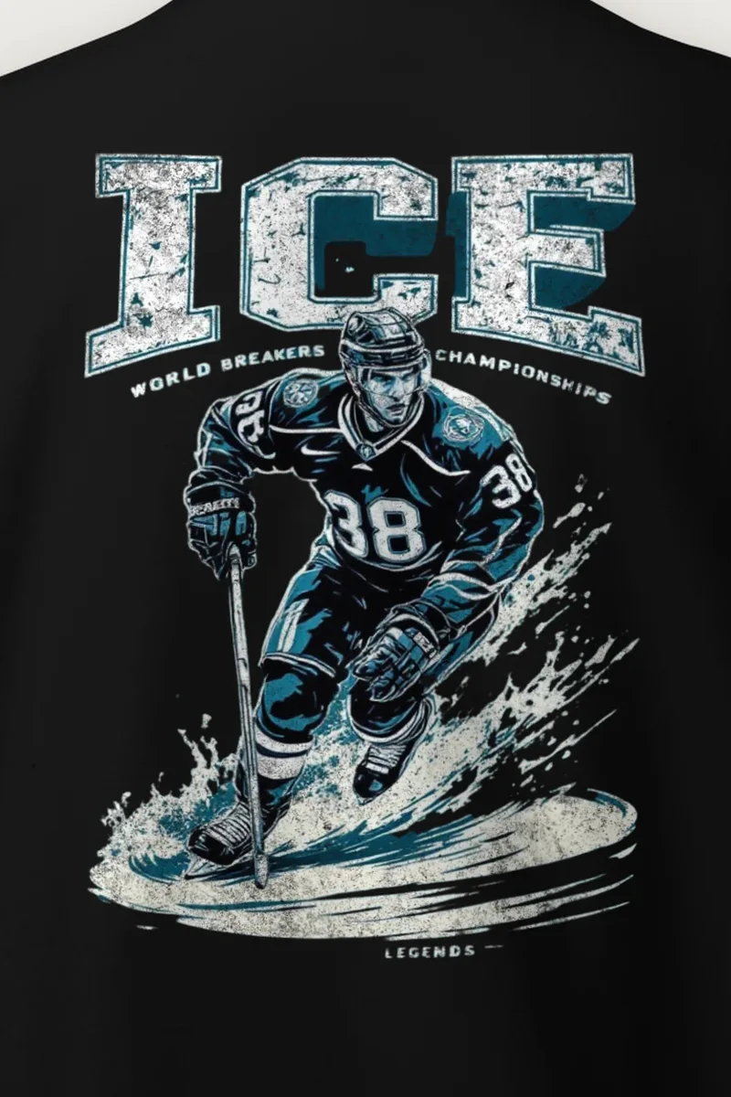 "Ice Hockey Skating" Heavy Blend Unisex Crewneck Sweatshirt