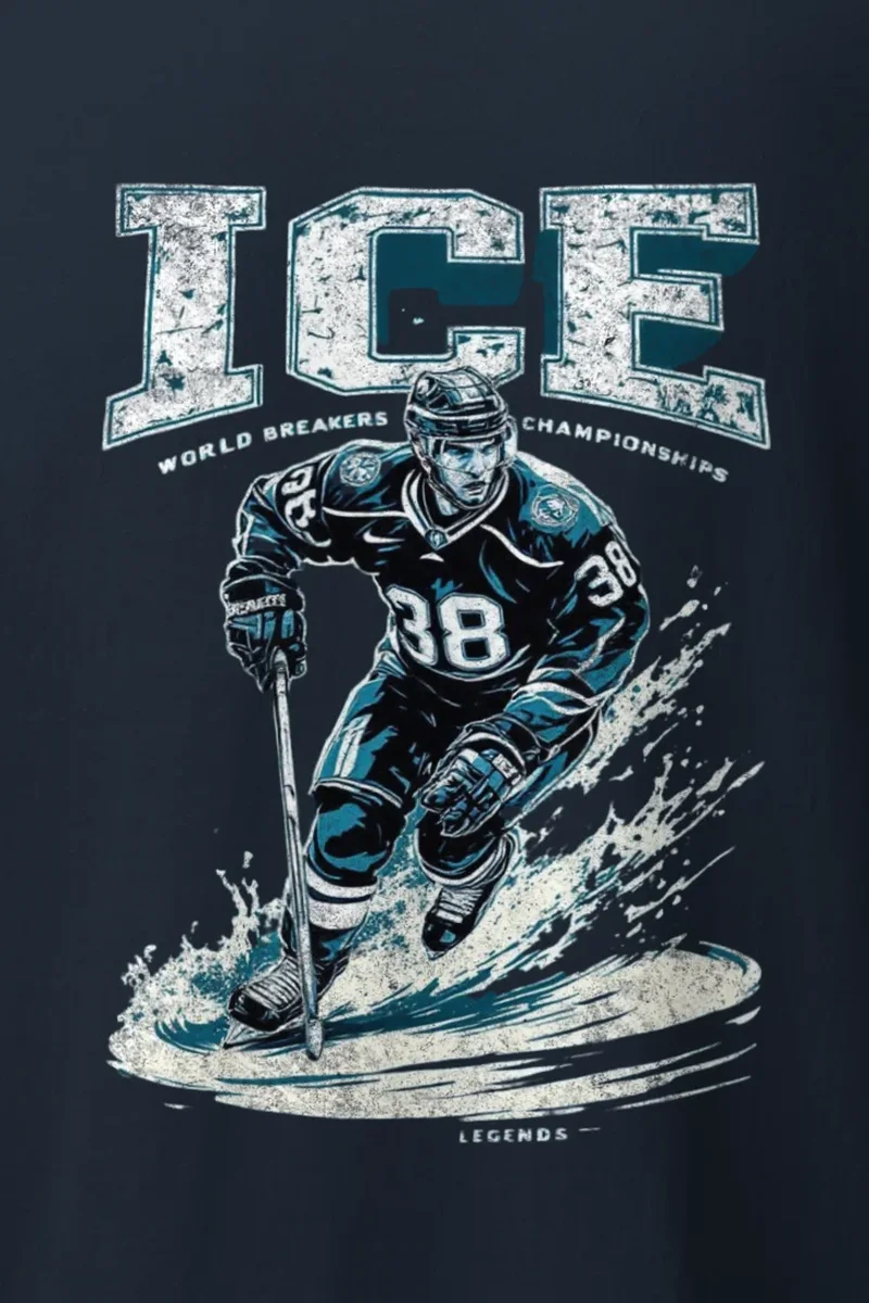 "Ice Rink Action" Heavyweight Unisex Crewneck T-shirt