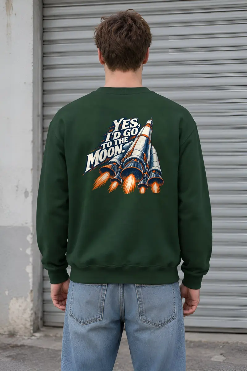 “I’d Go to the Moon” Heavy Blend Unisex Crewneck Sweatshirt
