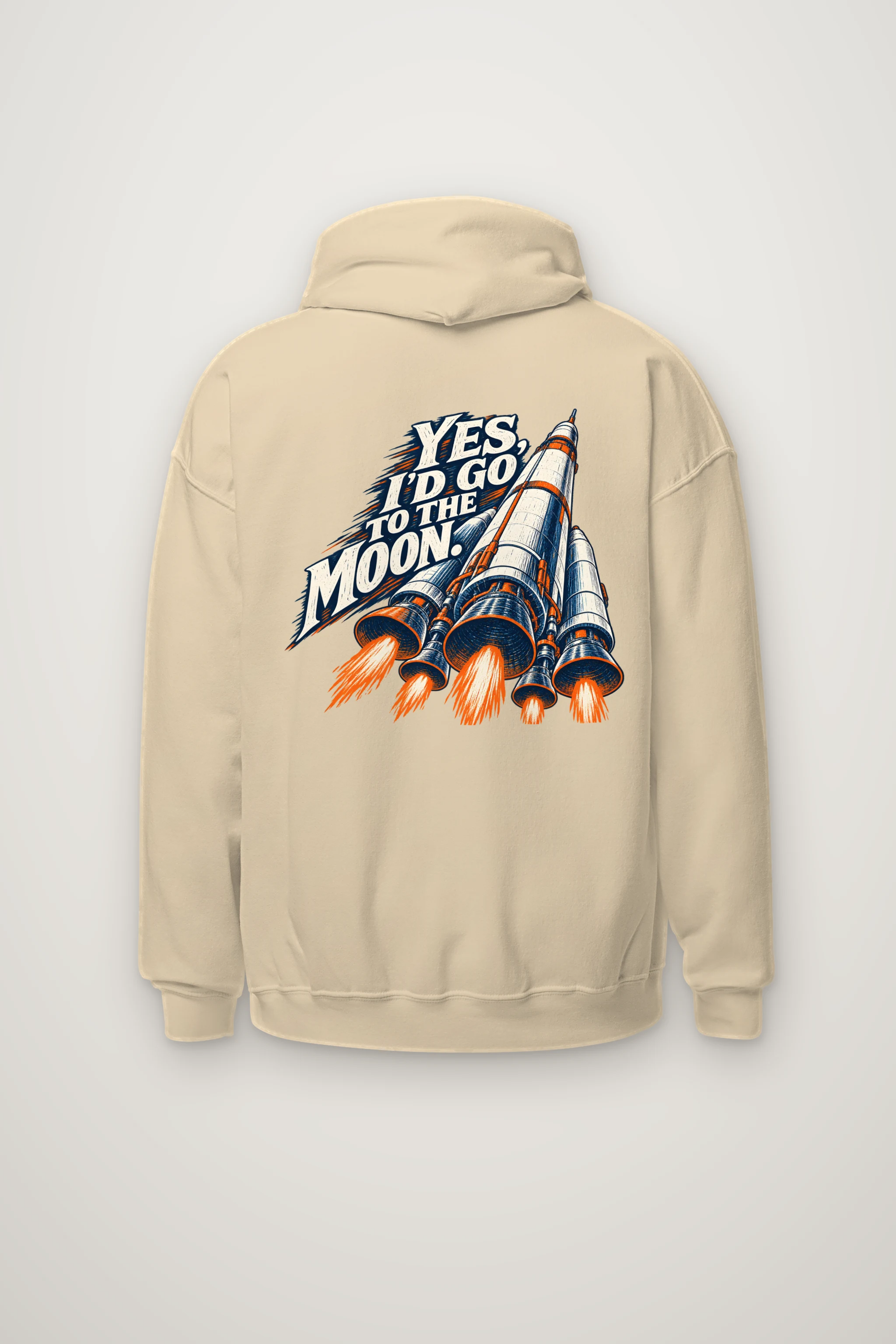 "I'd Go to the Moon" Heavy Blend Unisex Pullover Hoodie