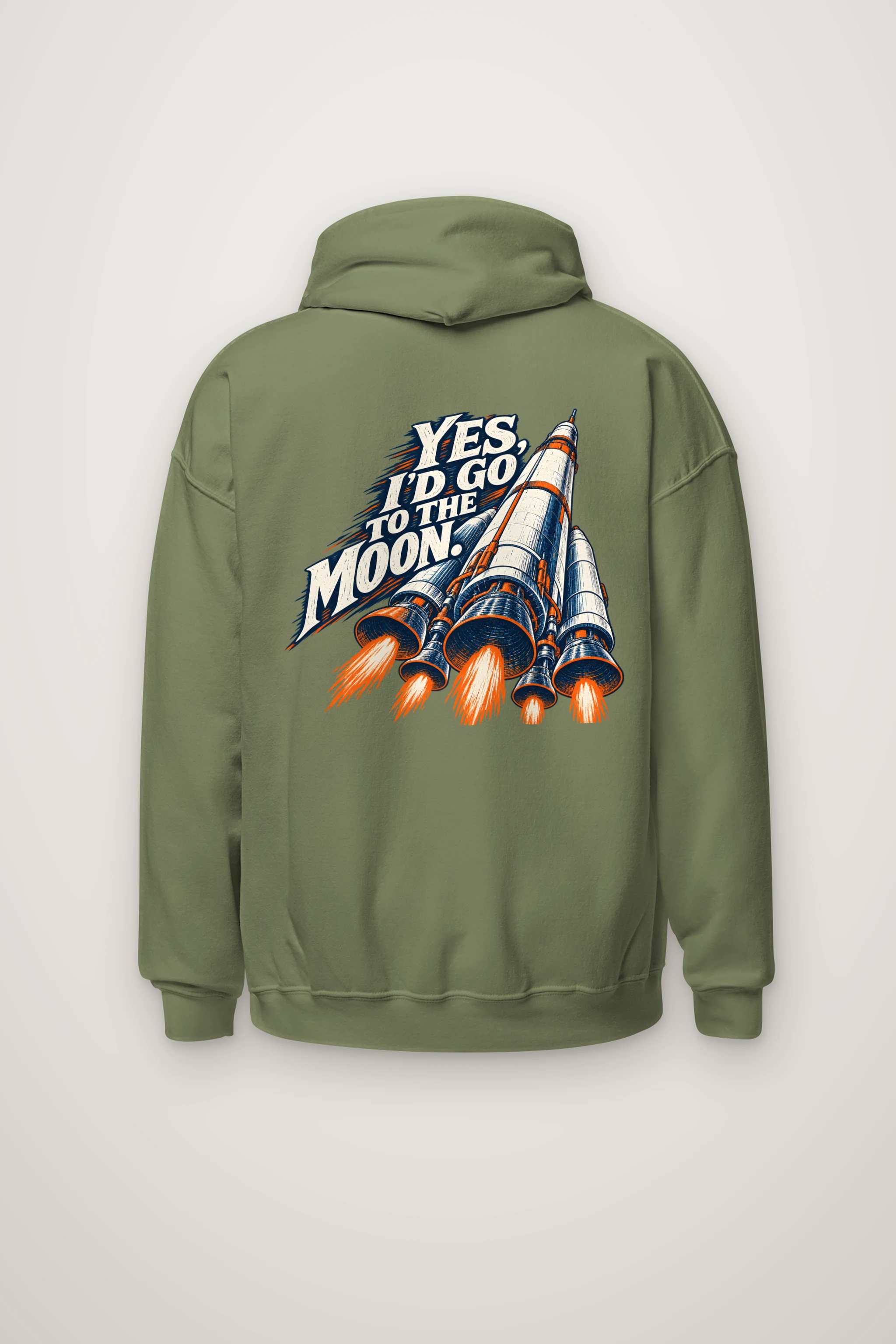 "I'd Go to the Moon" Heavy Blend Unisex Pullover Hoodie