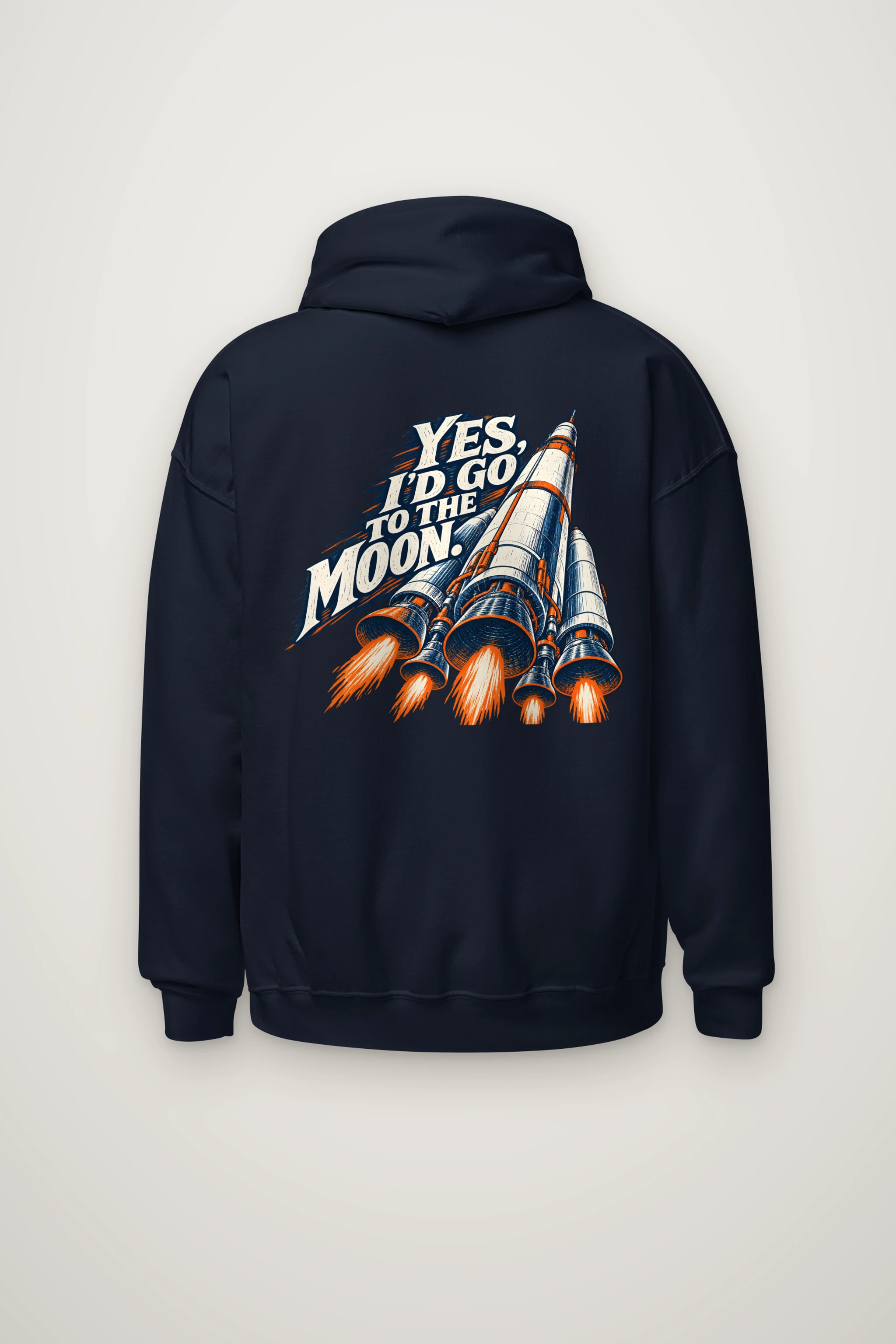 "I'd Go to the Moon" Heavy Blend Unisex Pullover Hoodie
