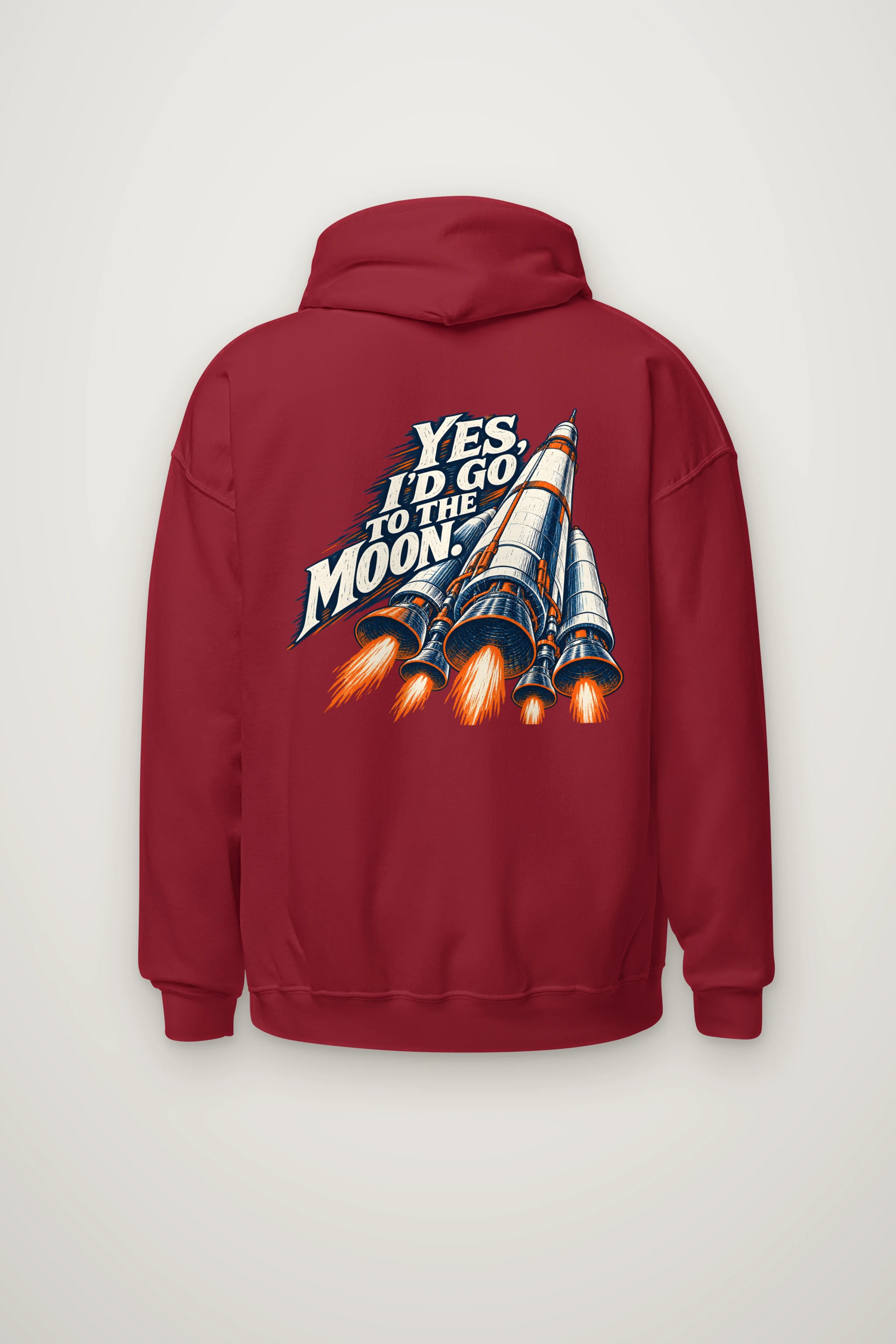 "I'd Go to the Moon" Heavy Blend Unisex Pullover Hoodie