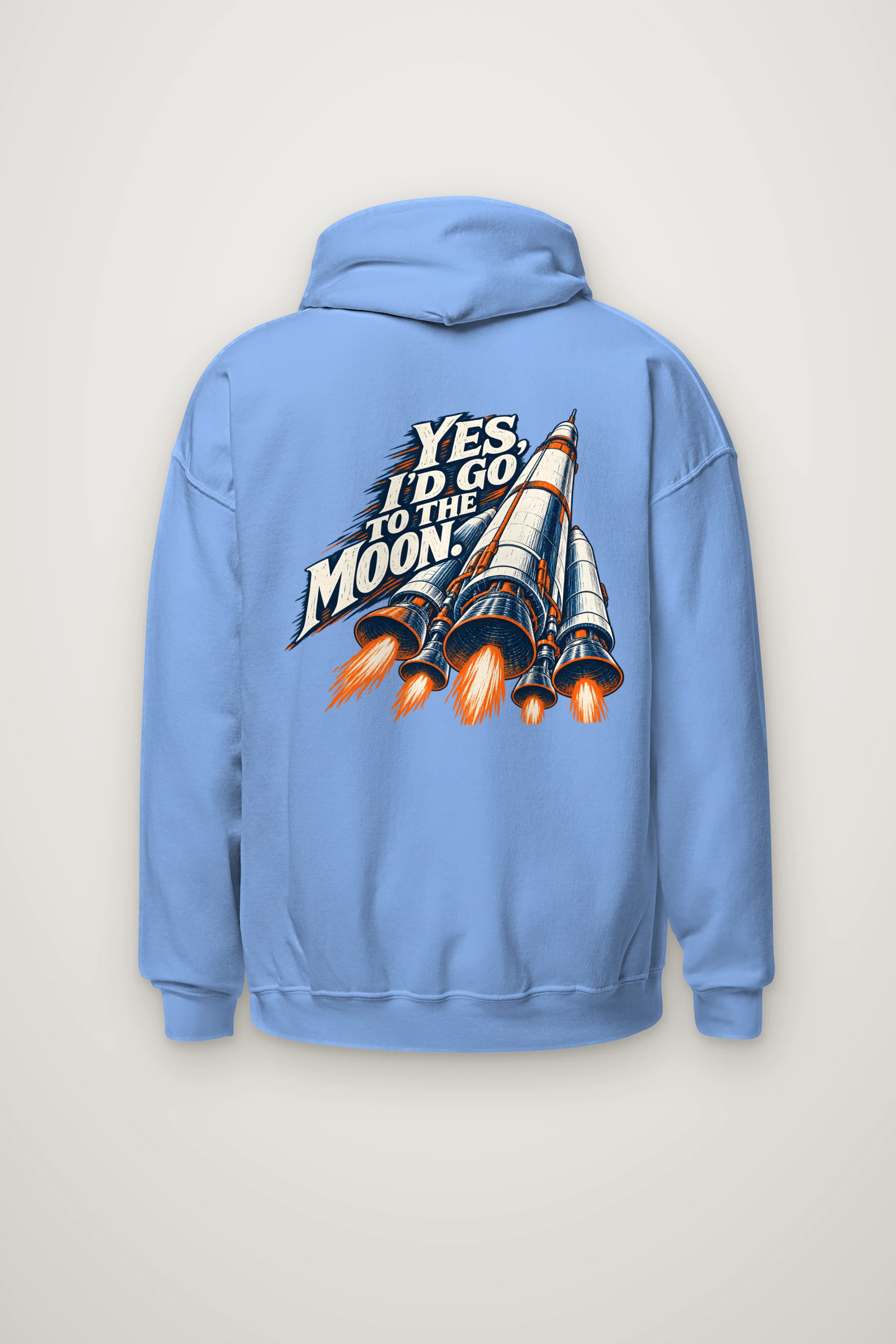 "I'd Go to the Moon" Heavy Blend Unisex Pullover Hoodie