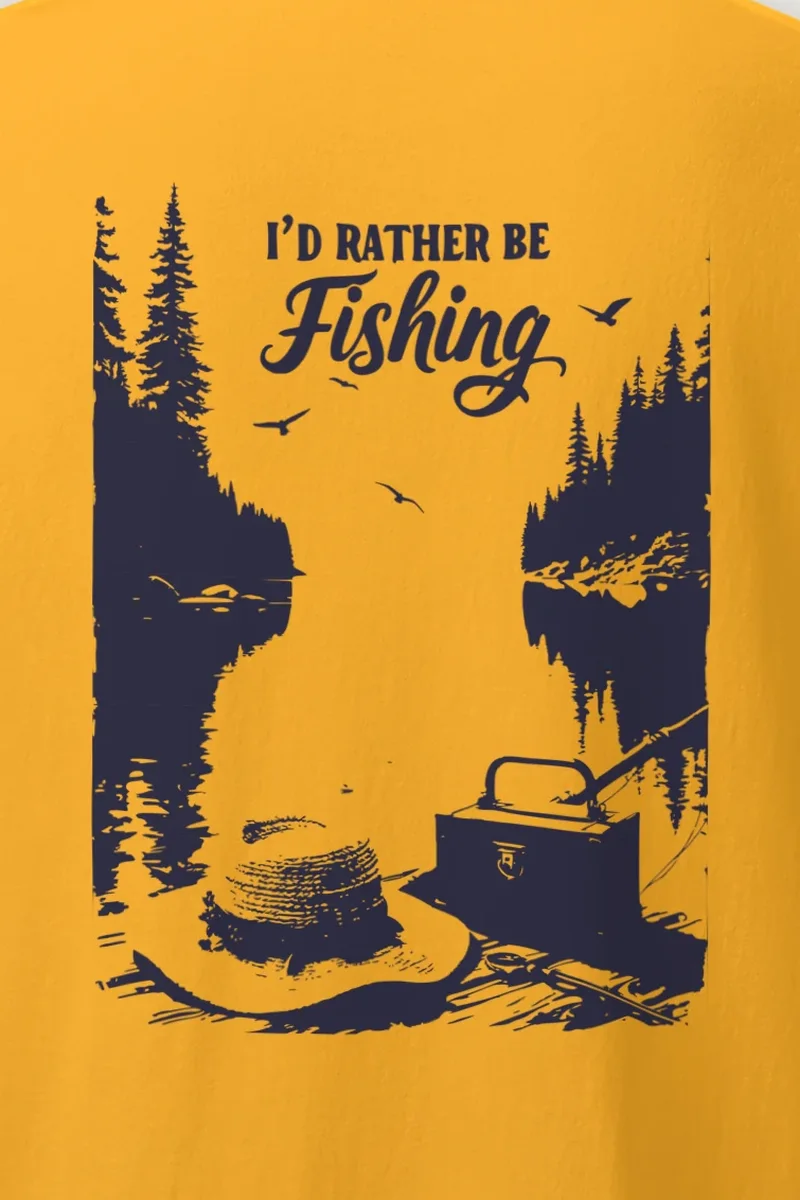 "I’d Rather Be Fishing" Heavyweight Unisex Crewneck T-shirt