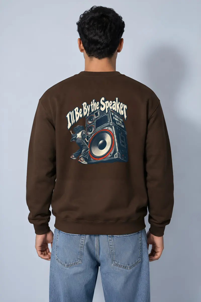 “I’ll Be By the Speaker” Heavy Blend Unisex Crewneck Sweatshirt