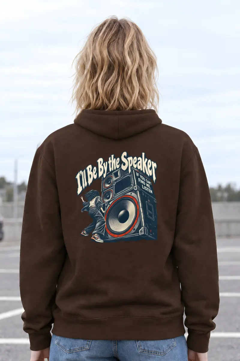 “I’ll Be By the Speaker” Heavy Blend Unisex Pullover Hoodie