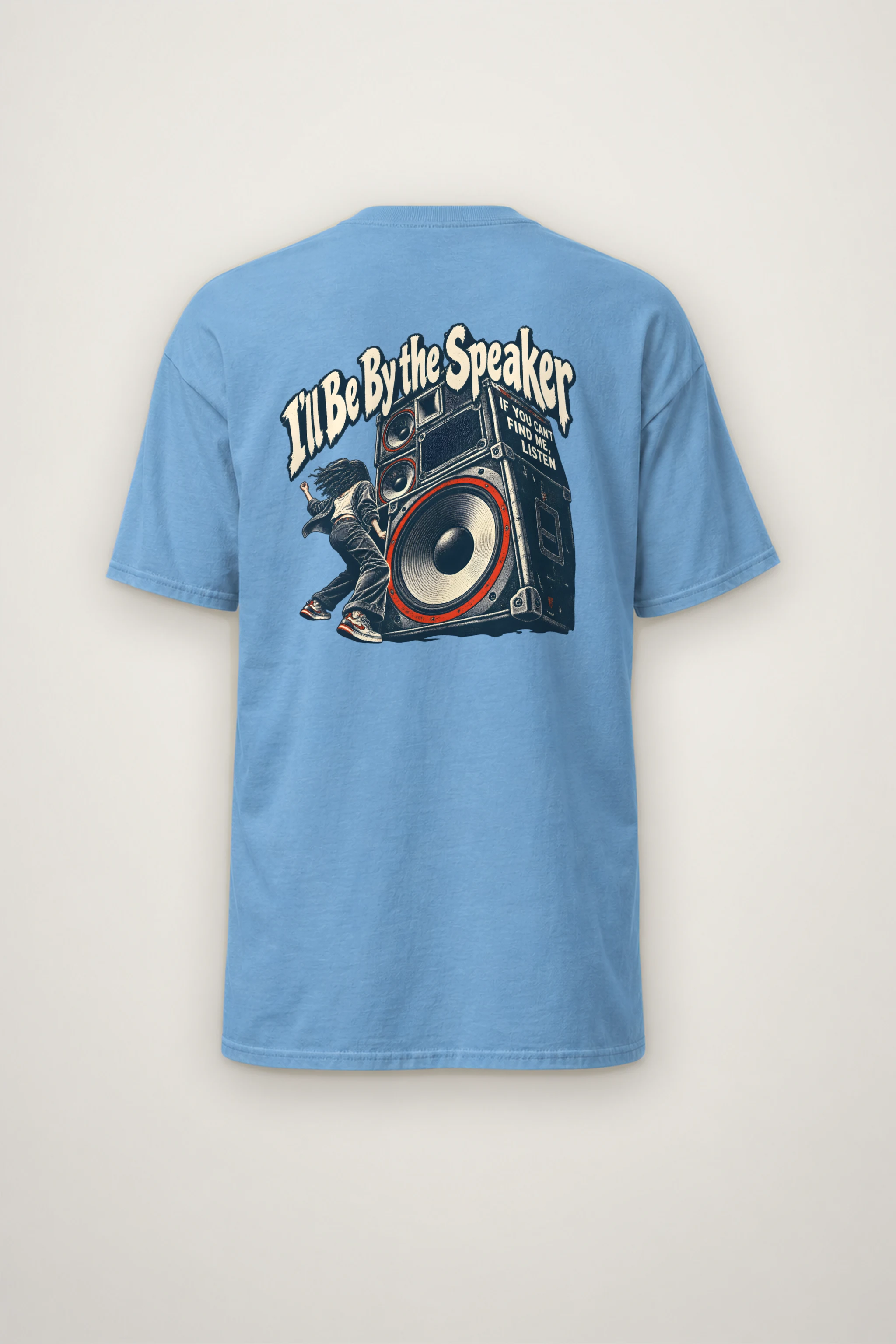 "I'll Be By the Speaker" Heavyweight Unisex Crewneck T-shirt