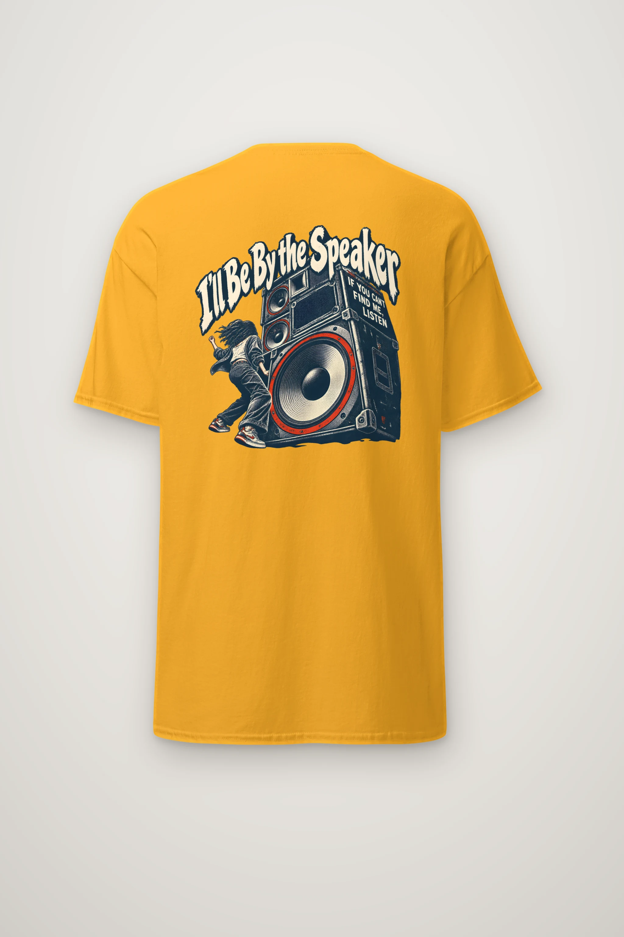"I'll Be By the Speaker" Heavyweight Unisex Crewneck T-shirt