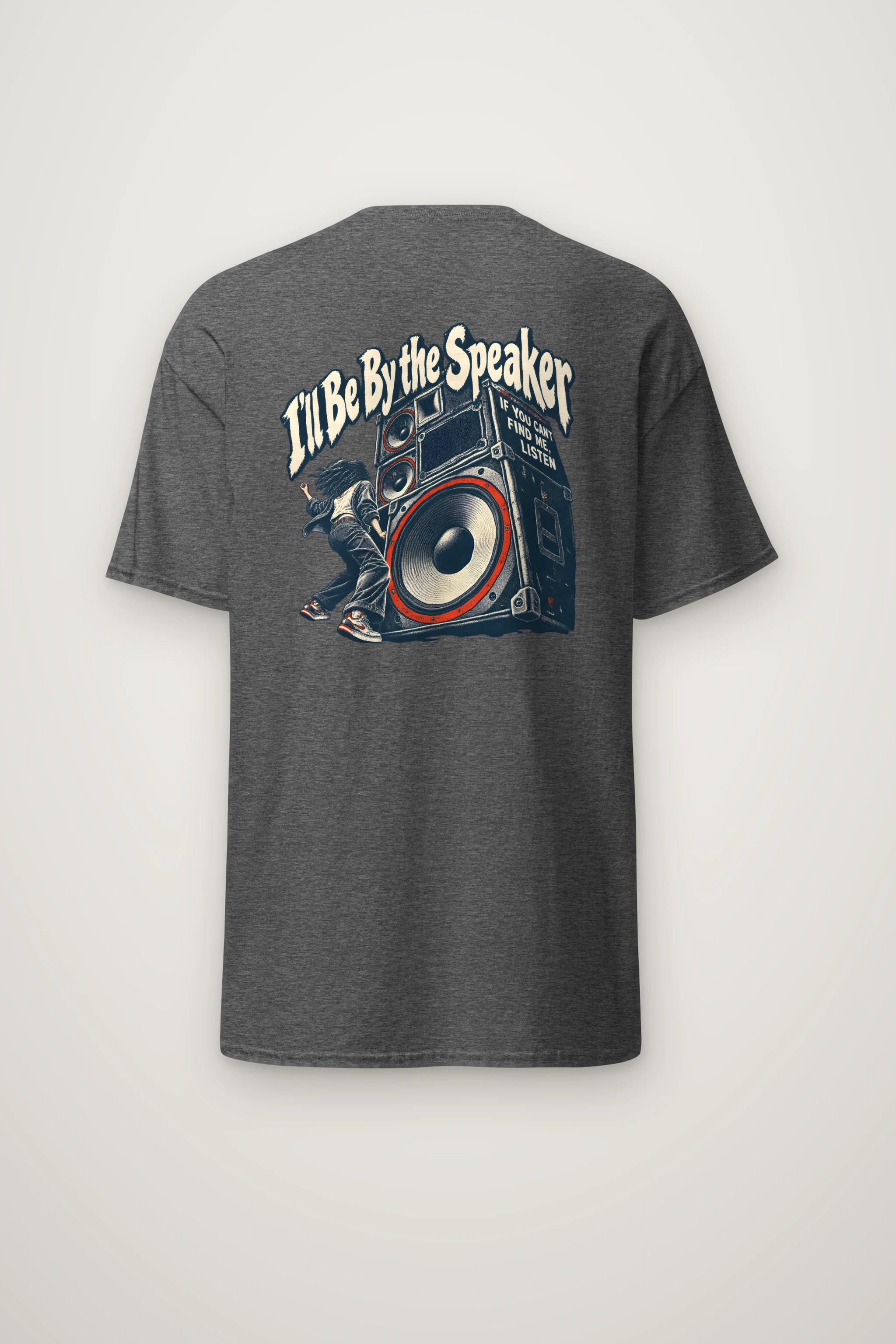 "I'll Be By the Speaker" Heavyweight Unisex Crewneck T-shirt