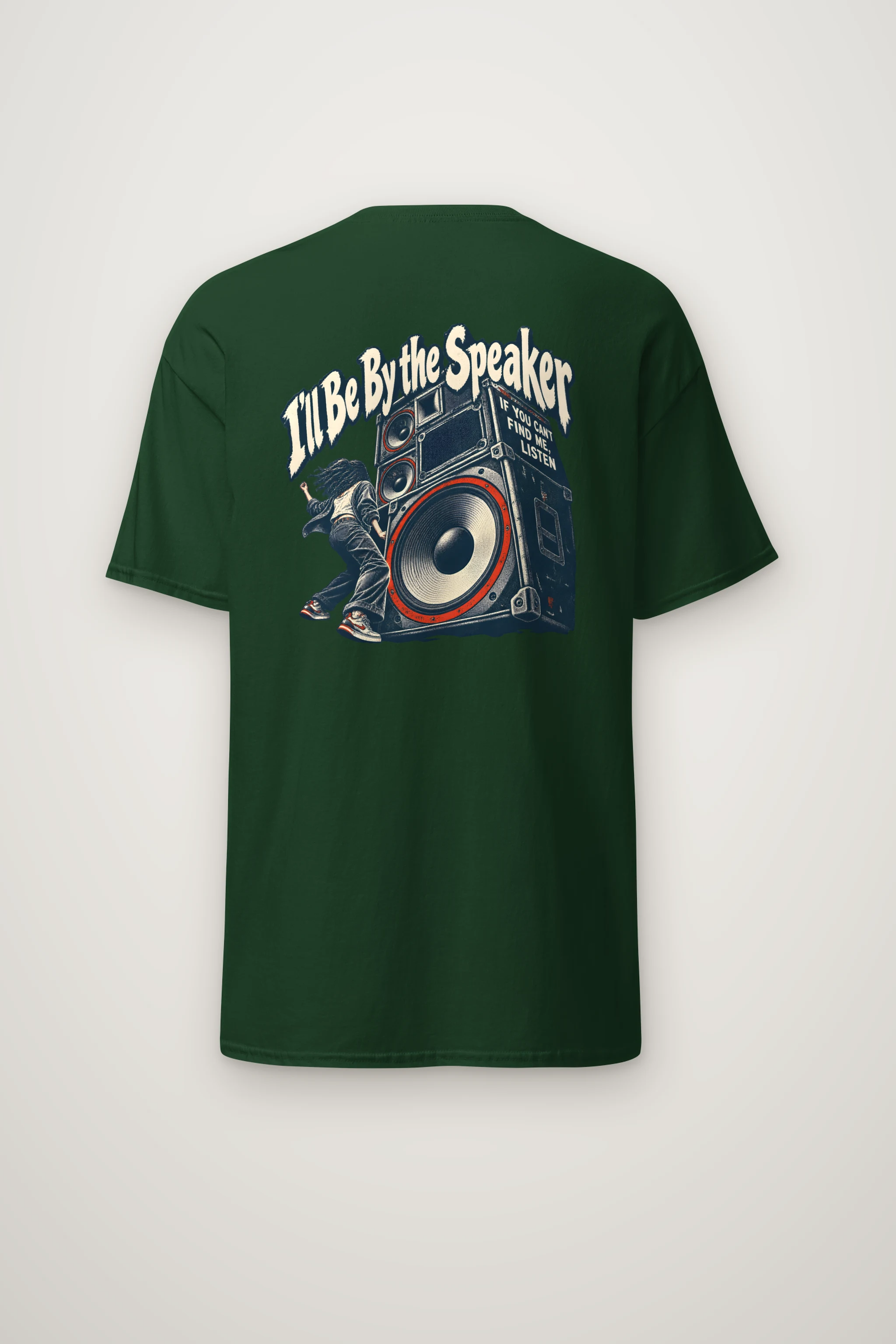 "I'll Be By the Speaker" Heavyweight Unisex Crewneck T-shirt