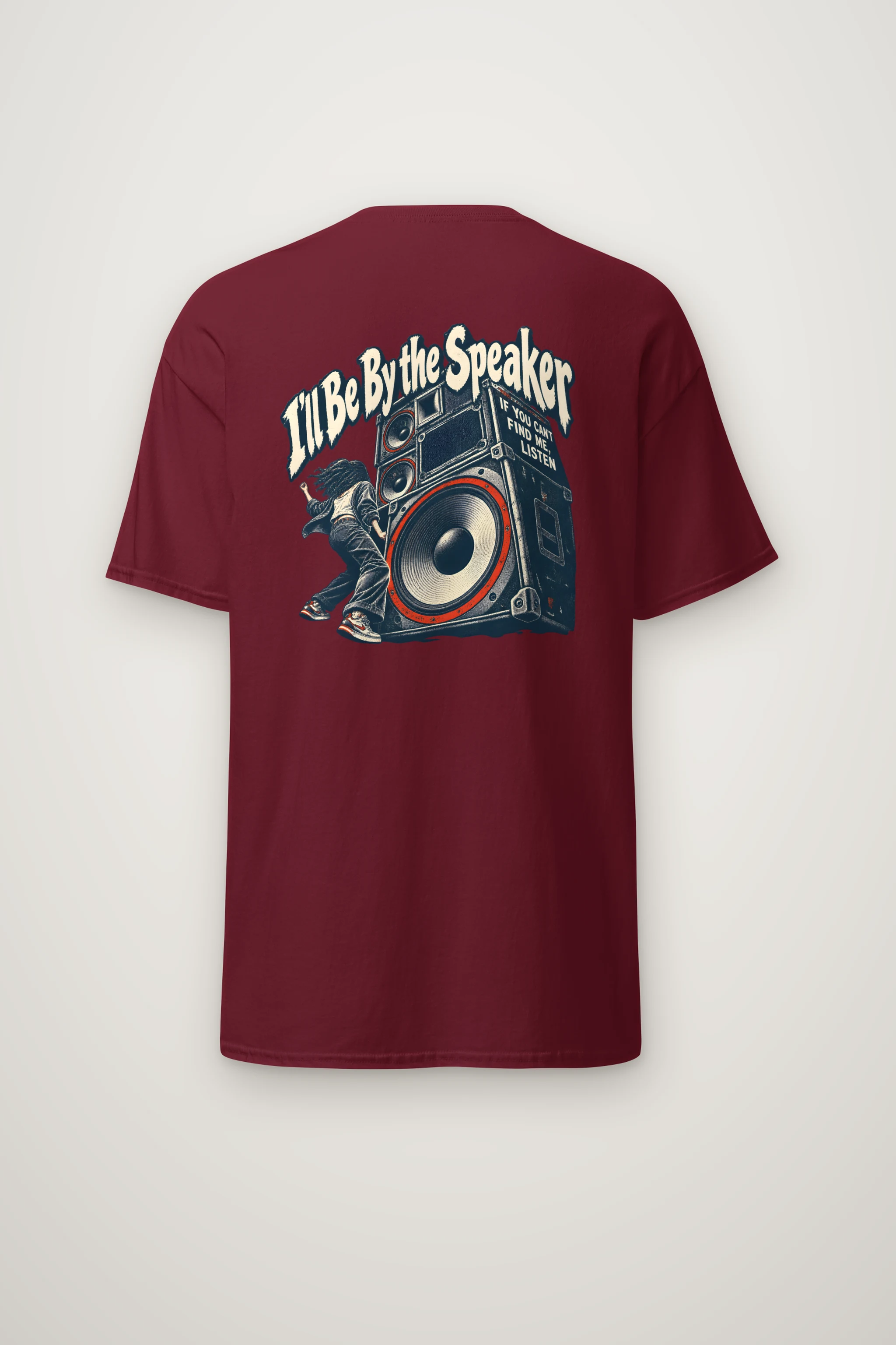"I'll Be By the Speaker" Heavyweight Unisex Crewneck T-shirt