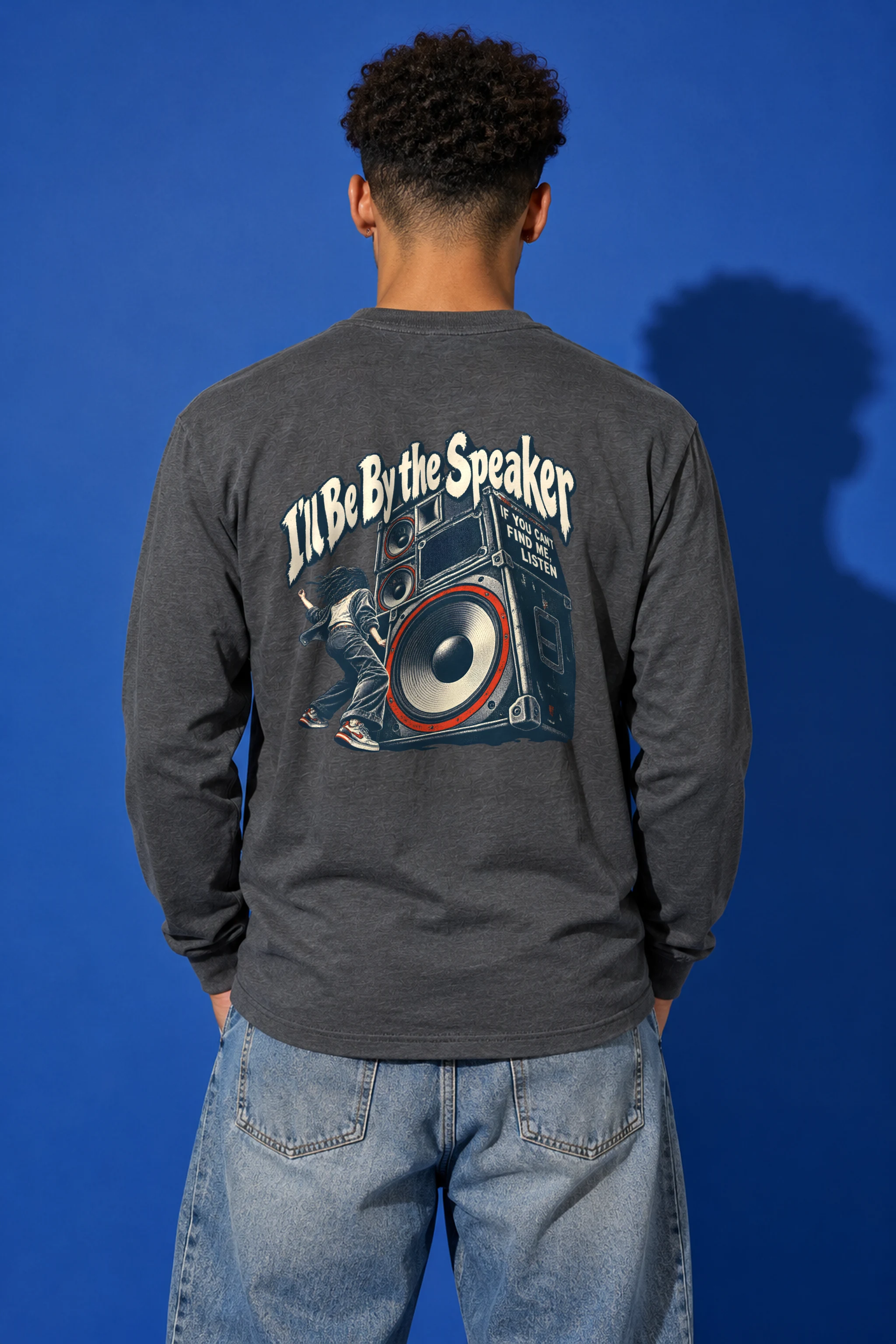 "I'll Be By the Speaker" Unisex Longsleeve T-shirt