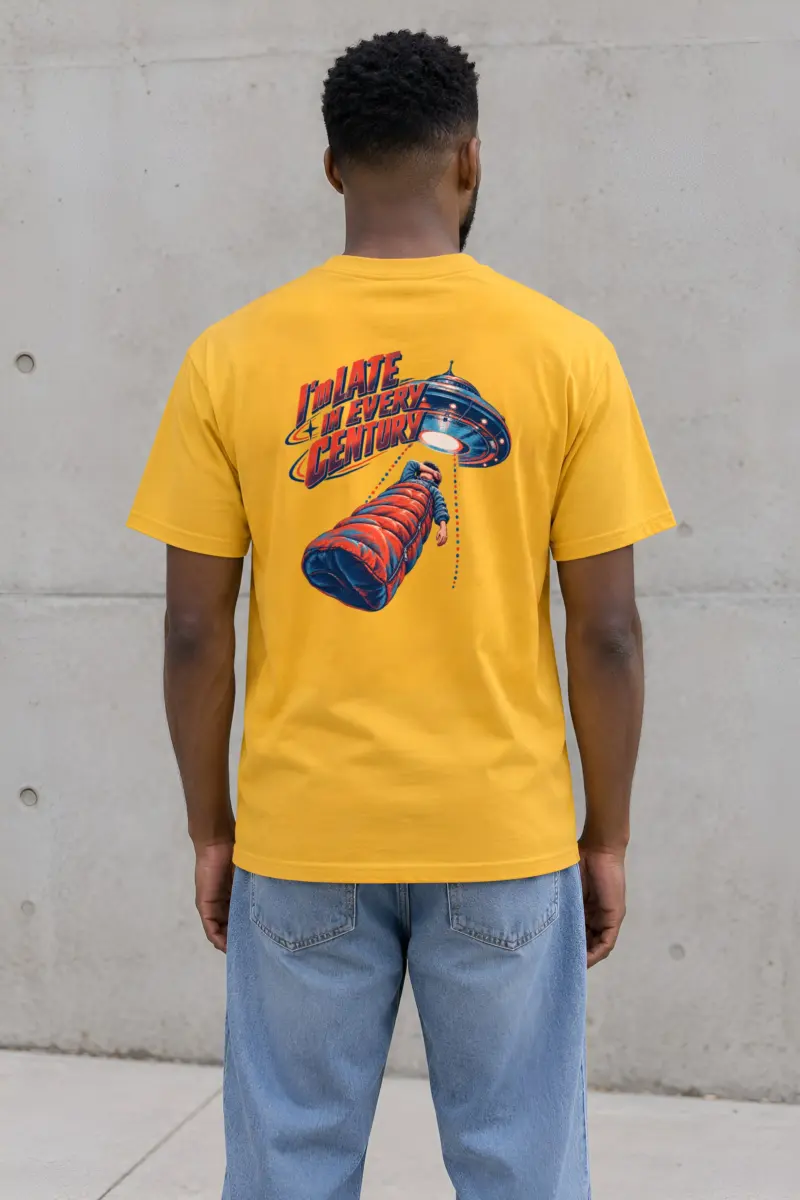 "I'm Late In Every Century" Heavyweight Unisex Crewneck T-shirt