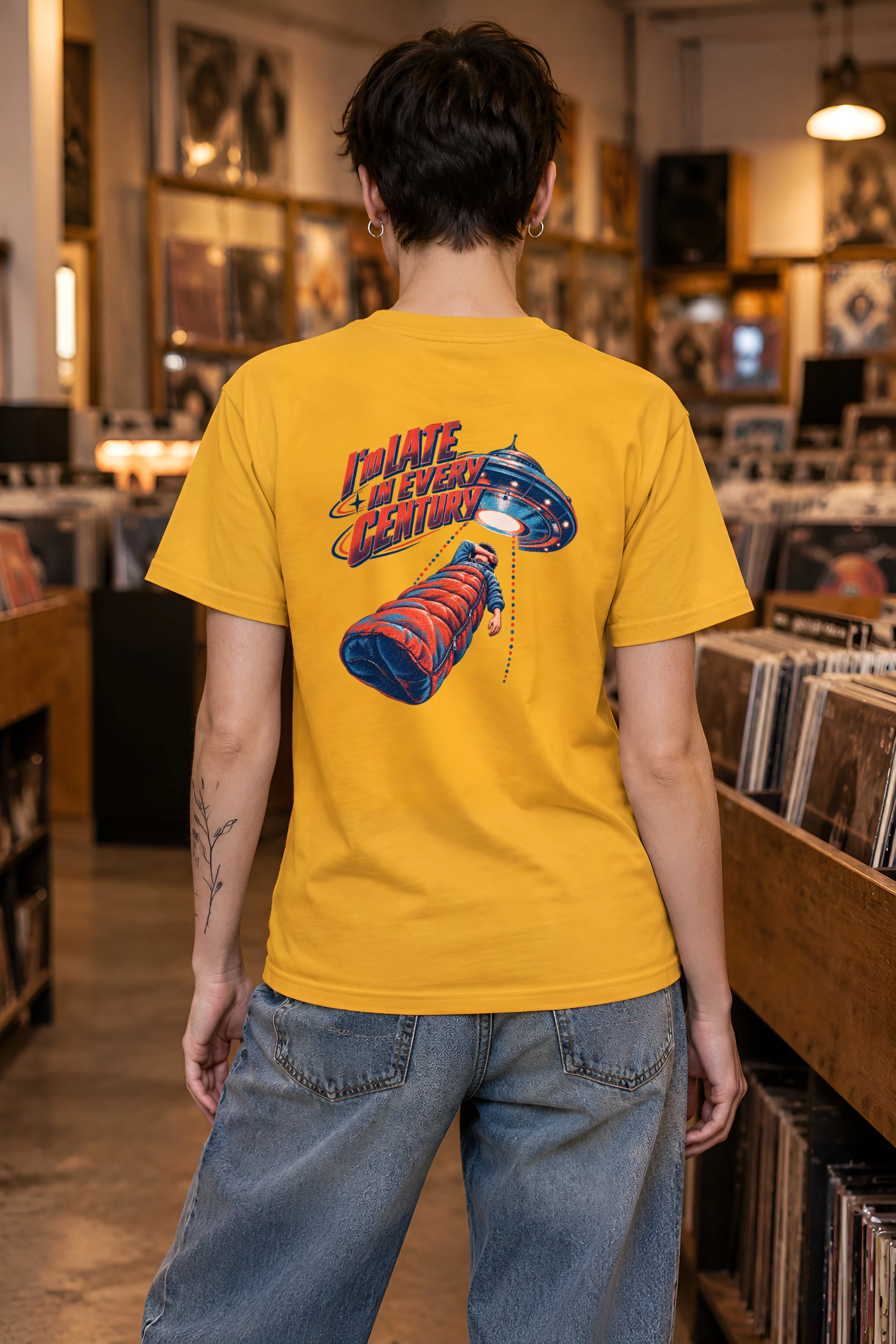 "I'm Late In Every Century" Heavyweight Unisex Crewneck T-shirt